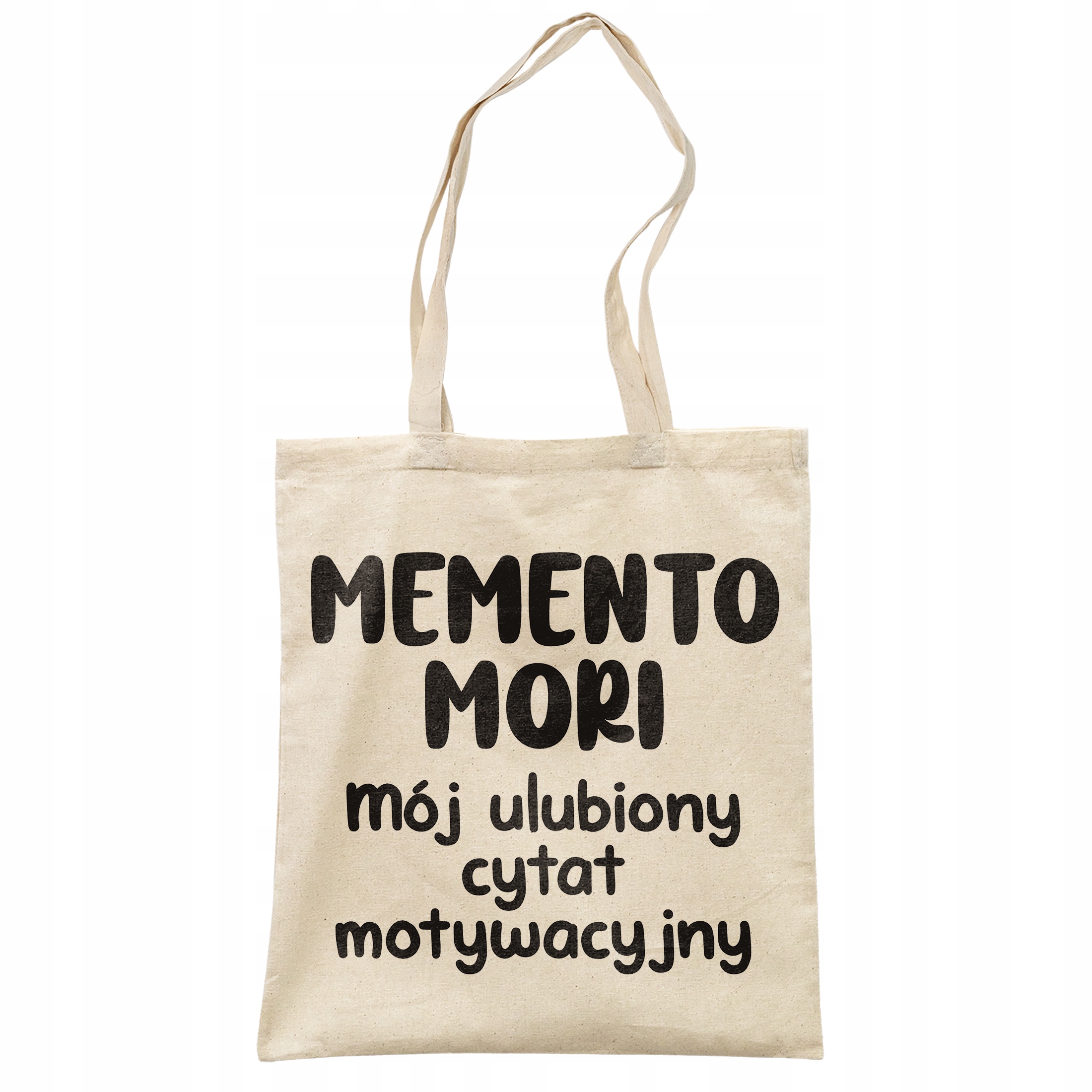 Torba bawełniana na zakupy Memento Mori Cytat Motywacyjny Prezent