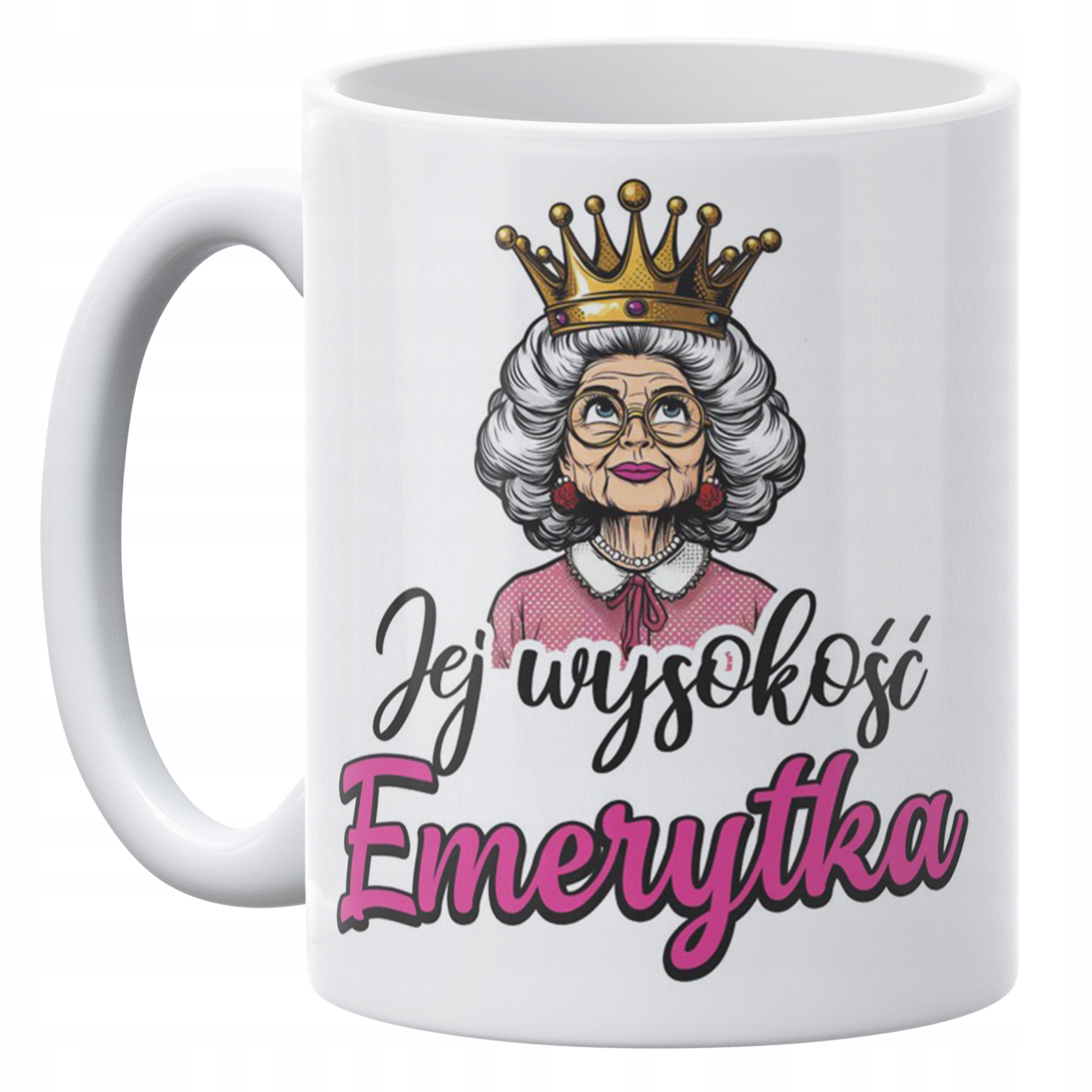 Zestaw Kubek + Poduszka 38×38 cm Emerytura Dla Emerytki Z Okazji Emerytury