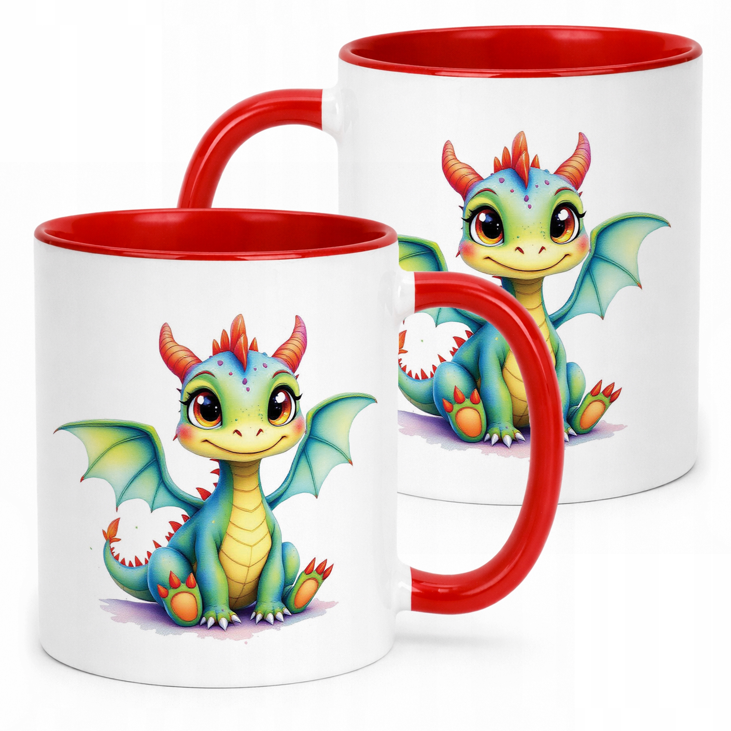 Kubek ceramiczny Smok Zwierzak Słodki Dla Dzieci Prezent