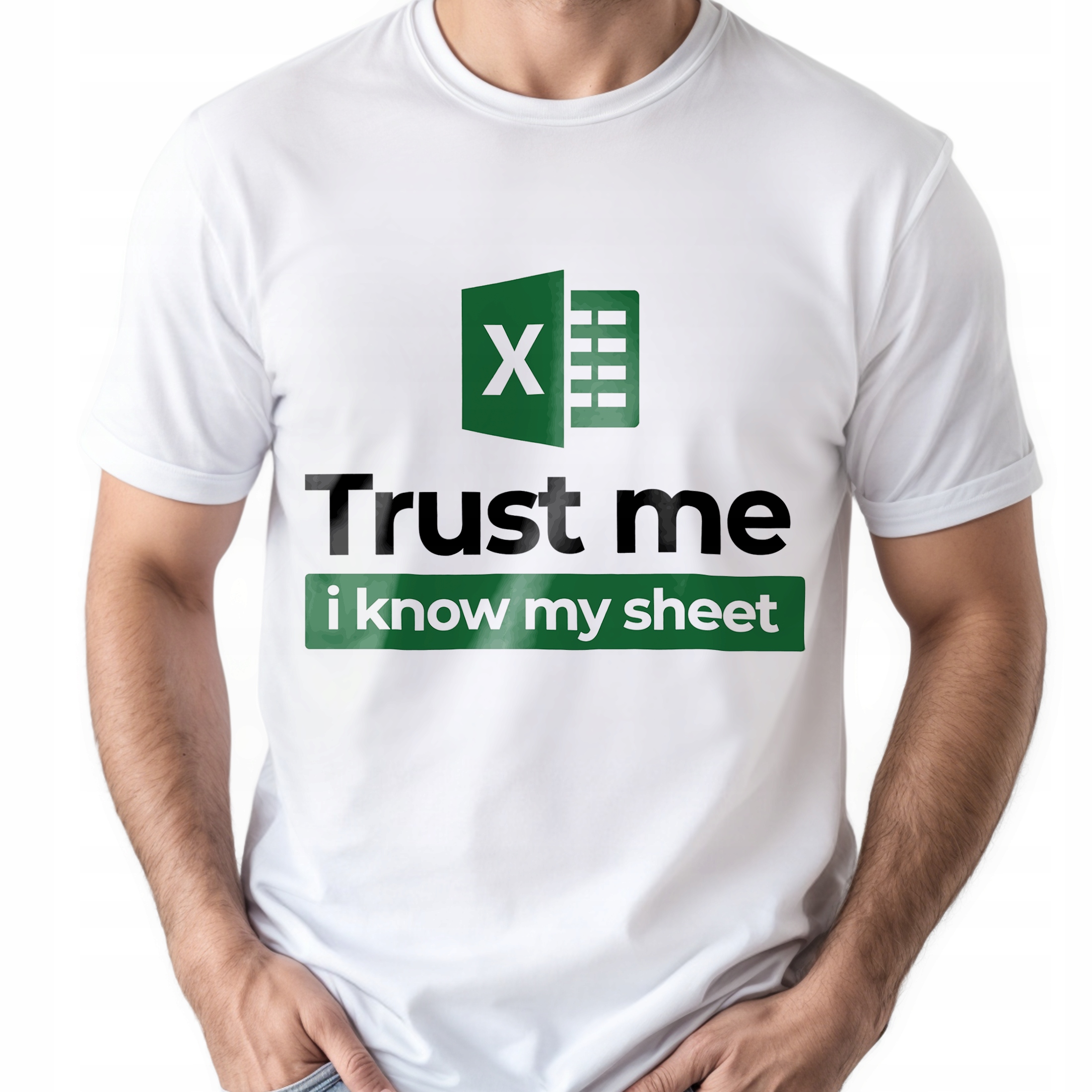 Koszulka biała męska Trust Me Excel Zabawny Prezent