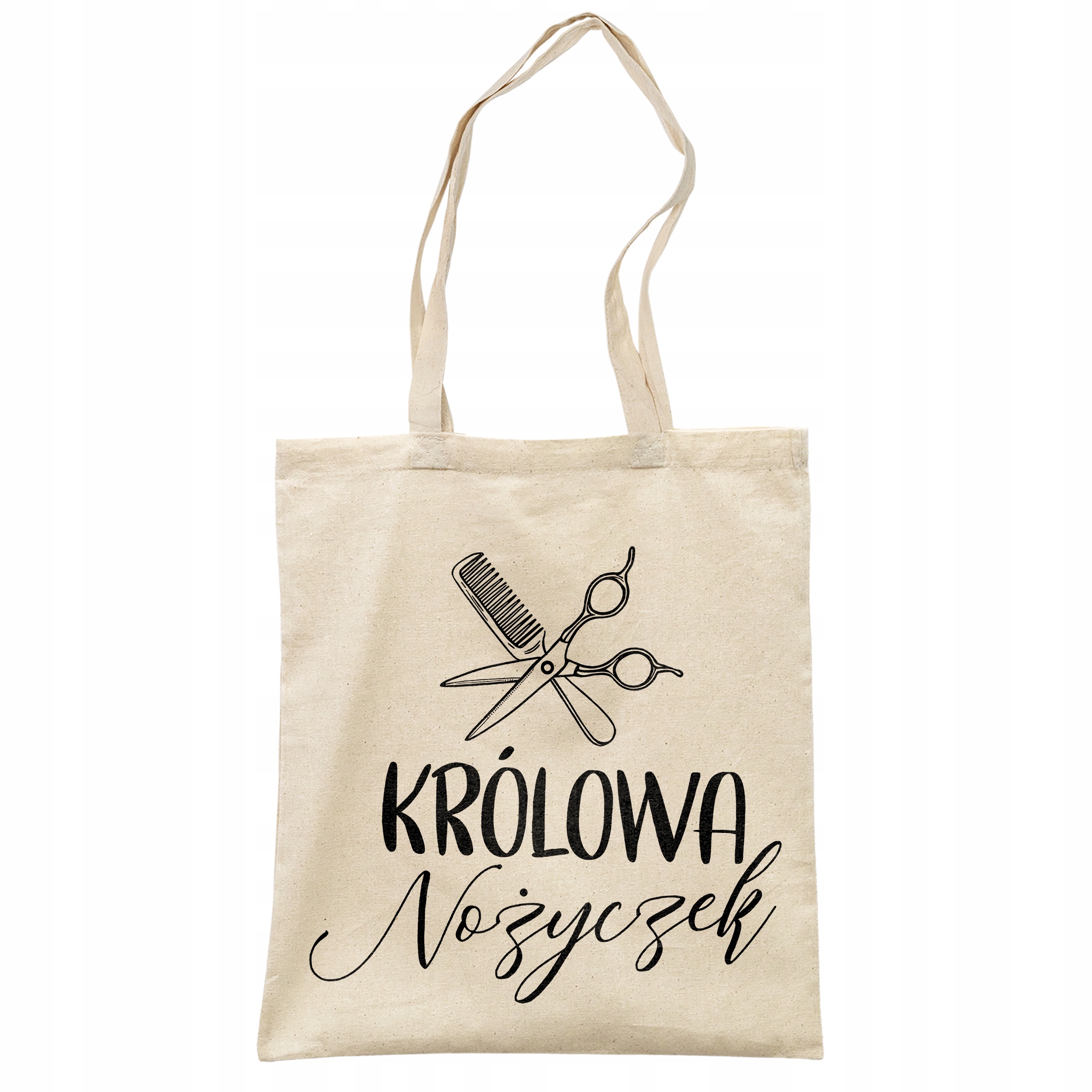 Torba bawełniana na zakupy Królowa Nożyczek Fryzjerka Prezent