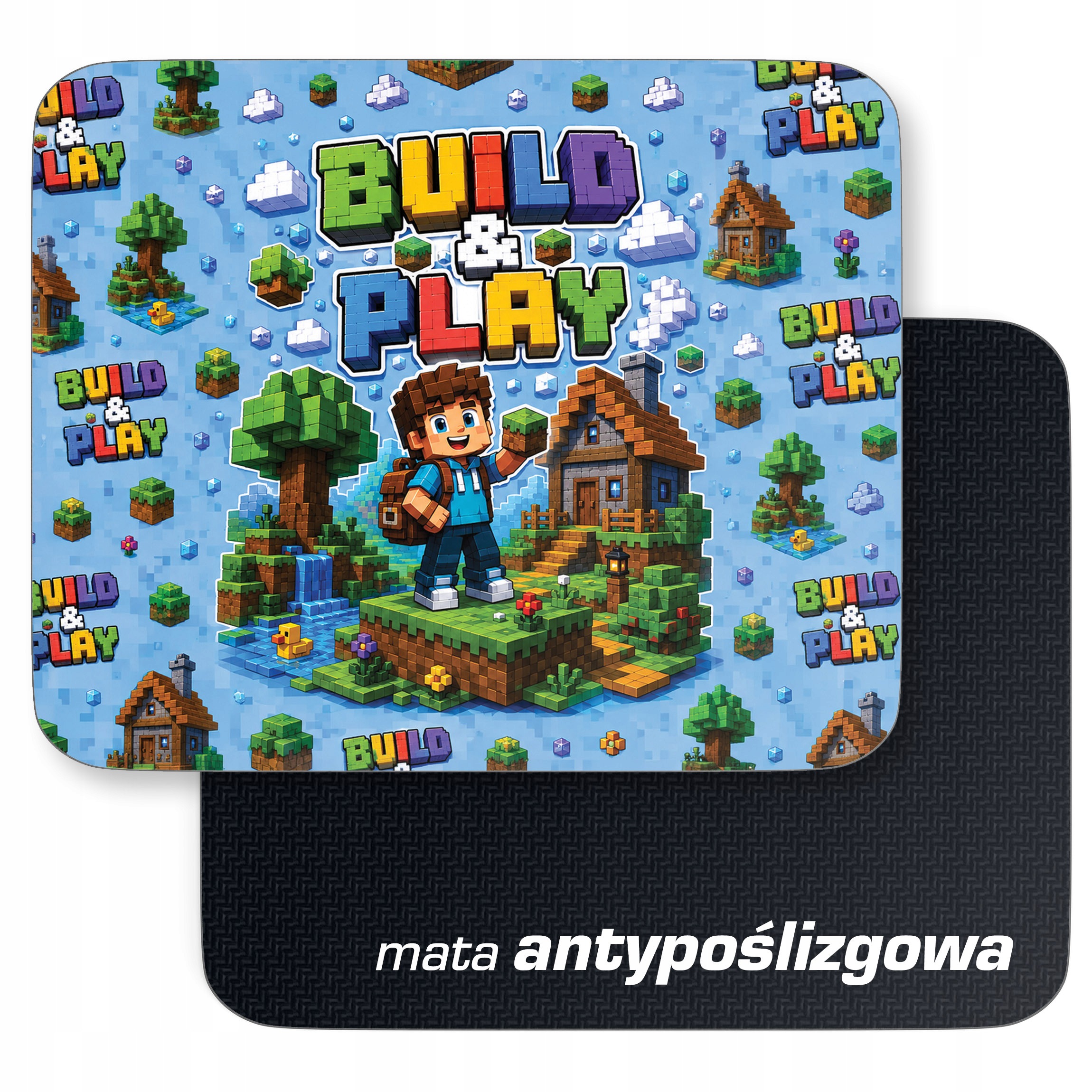 Podkładka pod mysz z nadrukiem Build&Play gra dla graczy