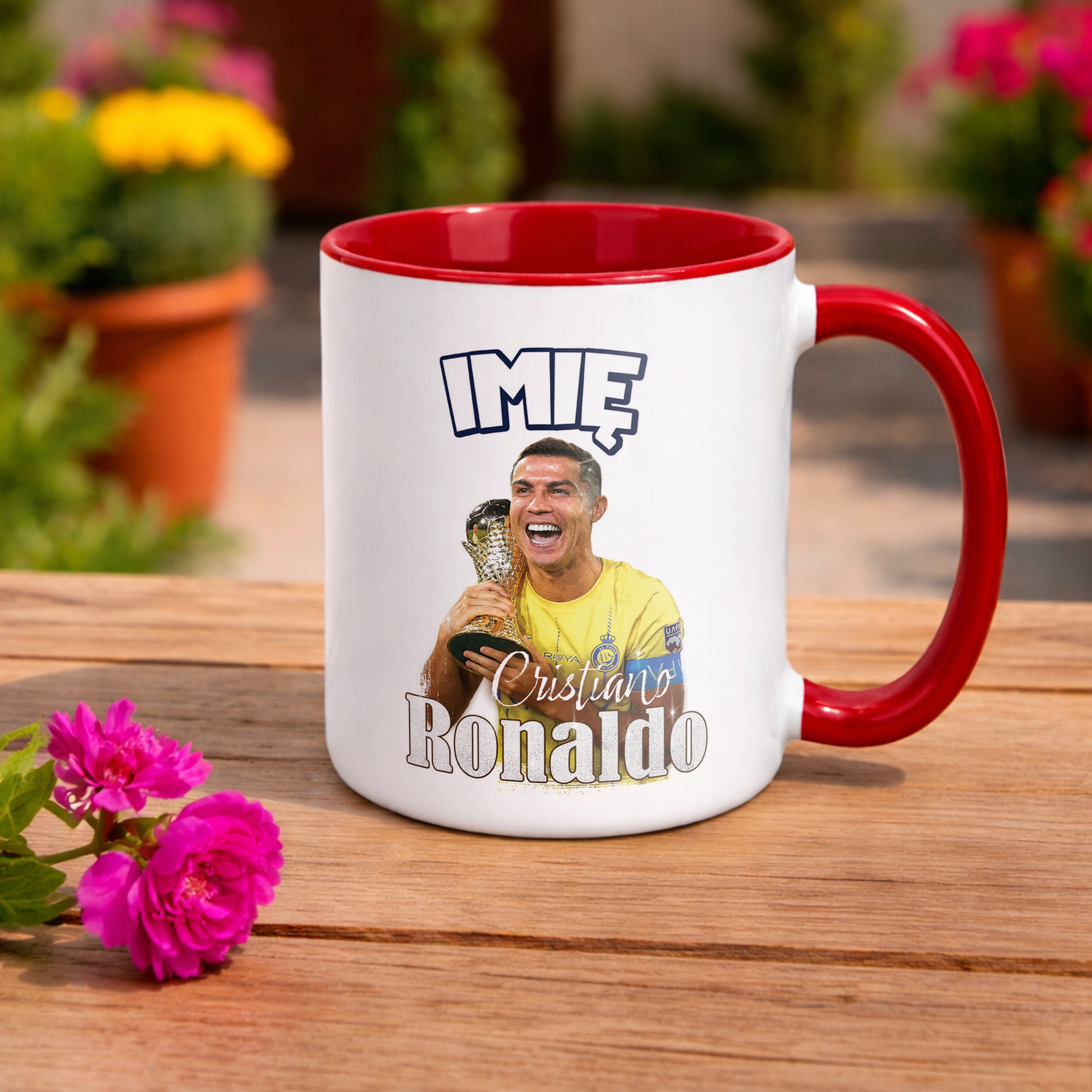 Kubek Czerwony Personalizowany Cristano Ronaldo Al-Nassr Prezent