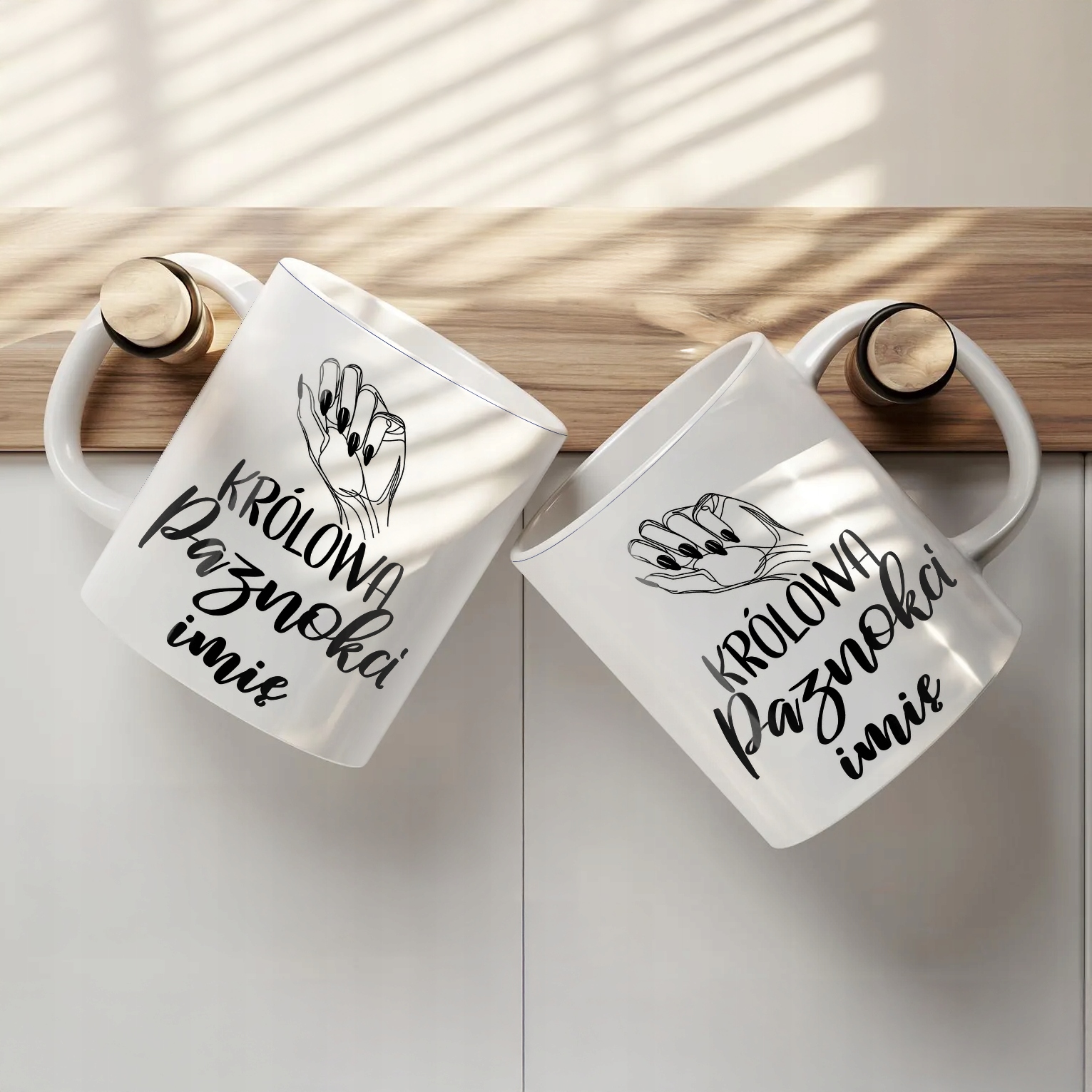 Kubek Ceramiczny Personalizowany Królowa Paznokci Dla Stylistki Prezent