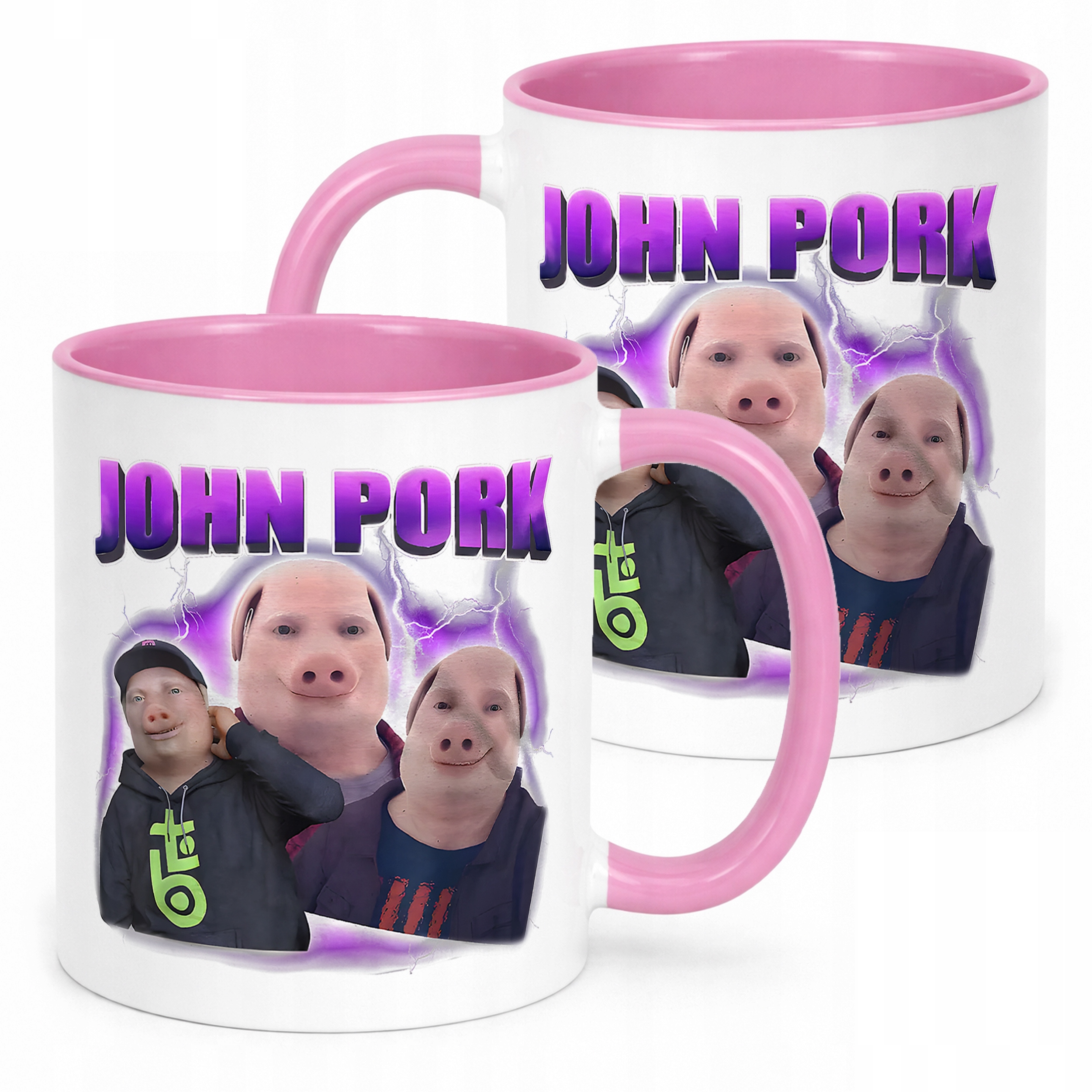 Kubek Różowy John Pork viral tiktok brainrot mem