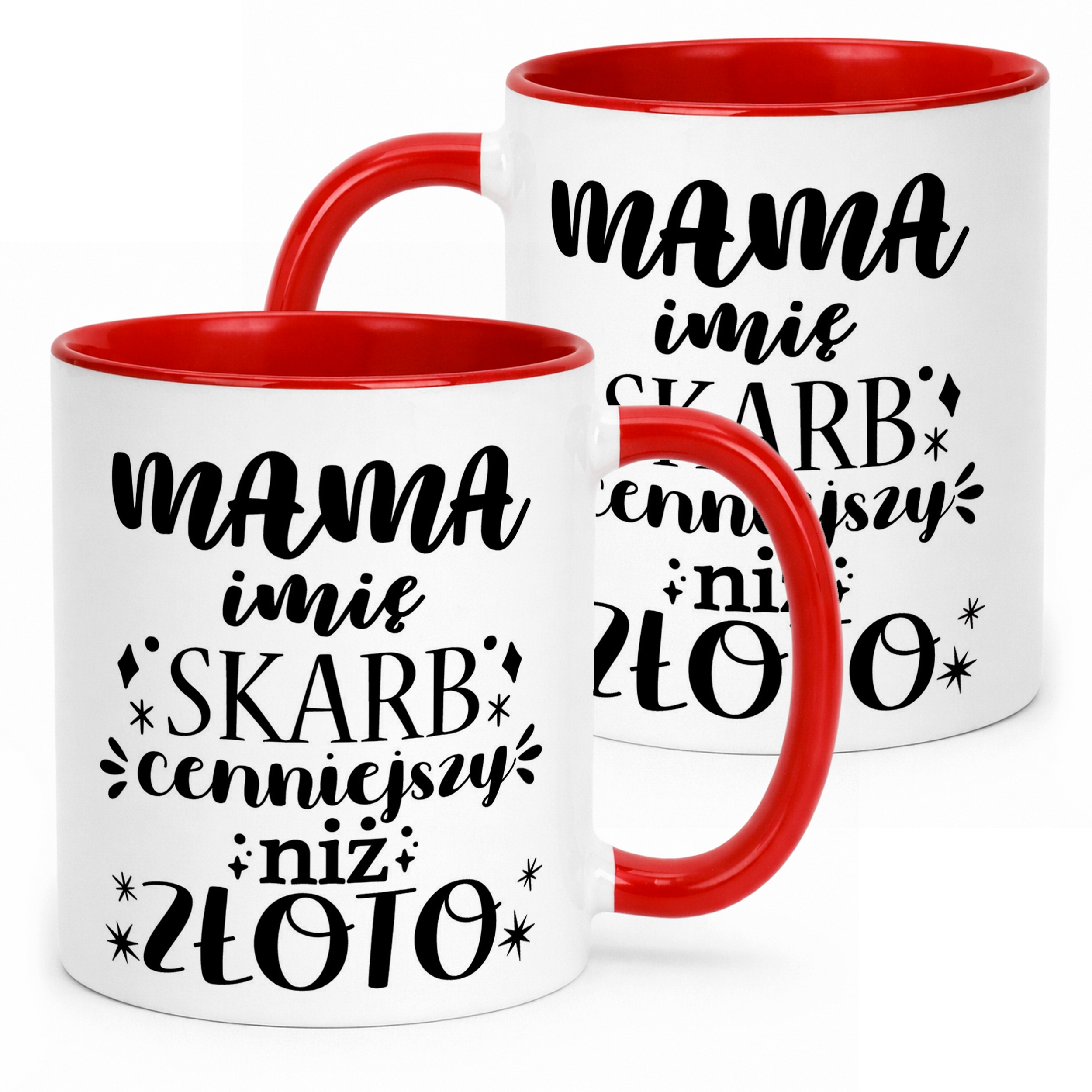 Kubek Czerwony Personalizowany Dzień Matki Dla Mamy Prezent Upominek