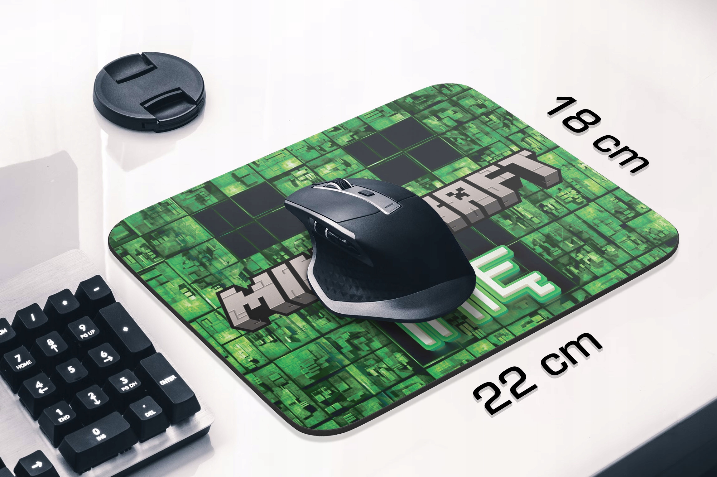 Zestaw Z Imieniem kubek + podkładka pod mysz 22×18 cm MINECRAFT Dla Gracza