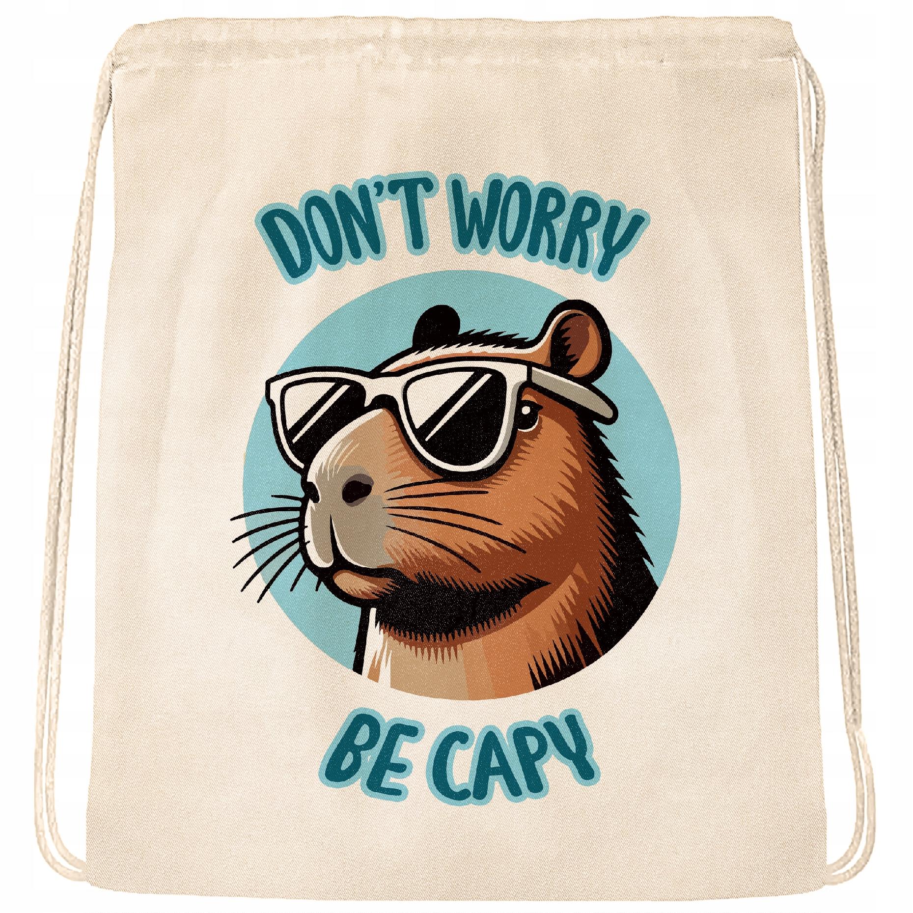Plecak bawełniany Kapibara Capybara Zwierzak Prezent