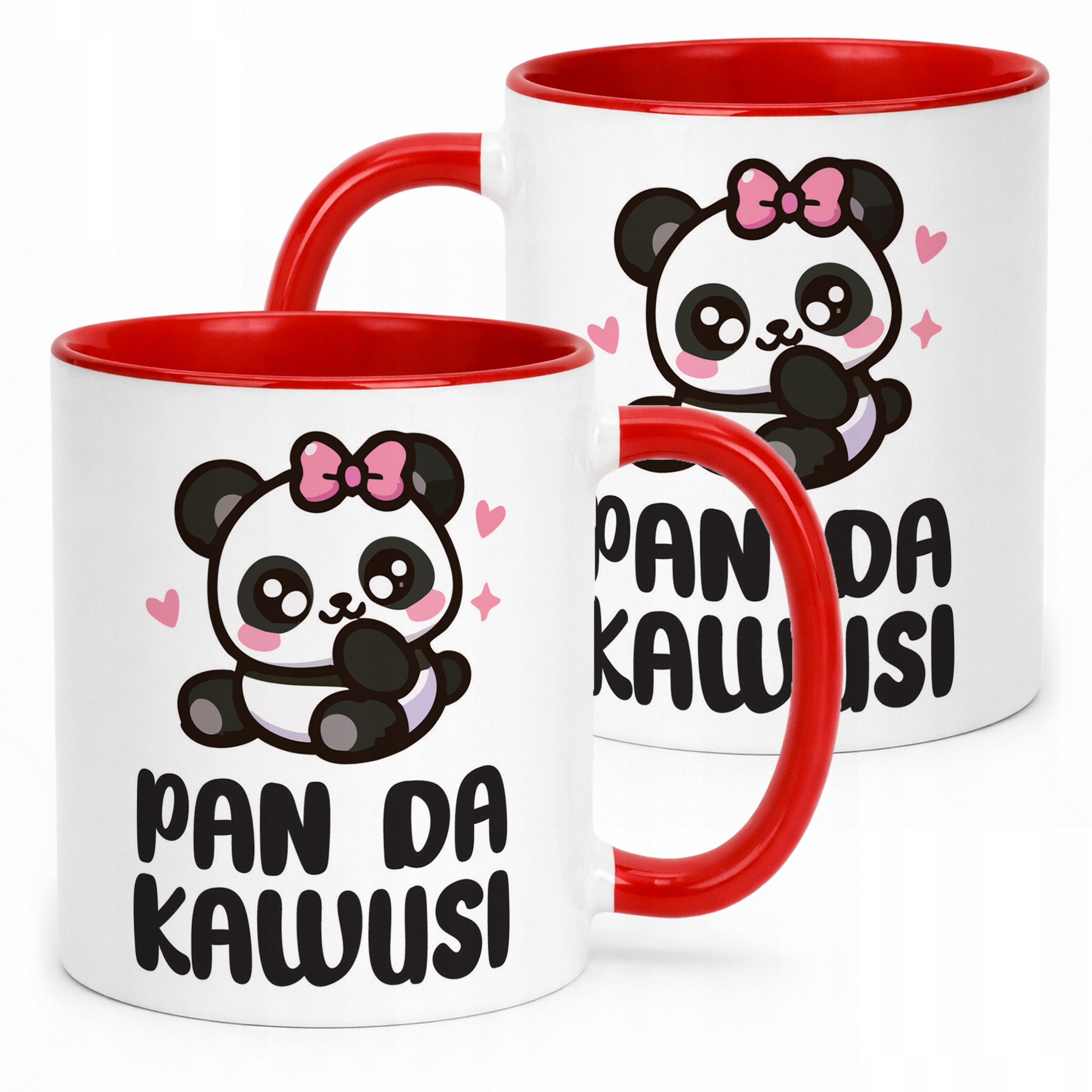 Kubek Czerwony Pan Da Kawusi Panda Śmieszny Zabawny Prezent