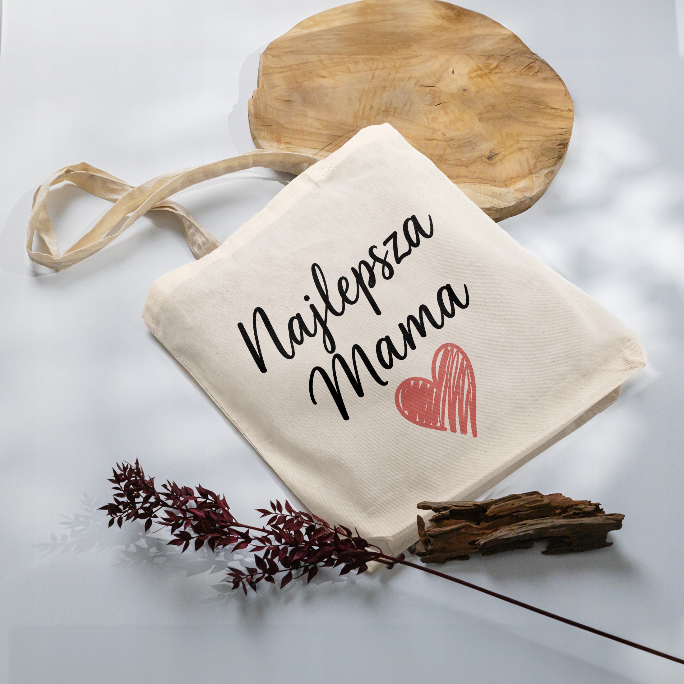Prezent na Dzień Matki torba bawełniana premium dla mamy eco upominek