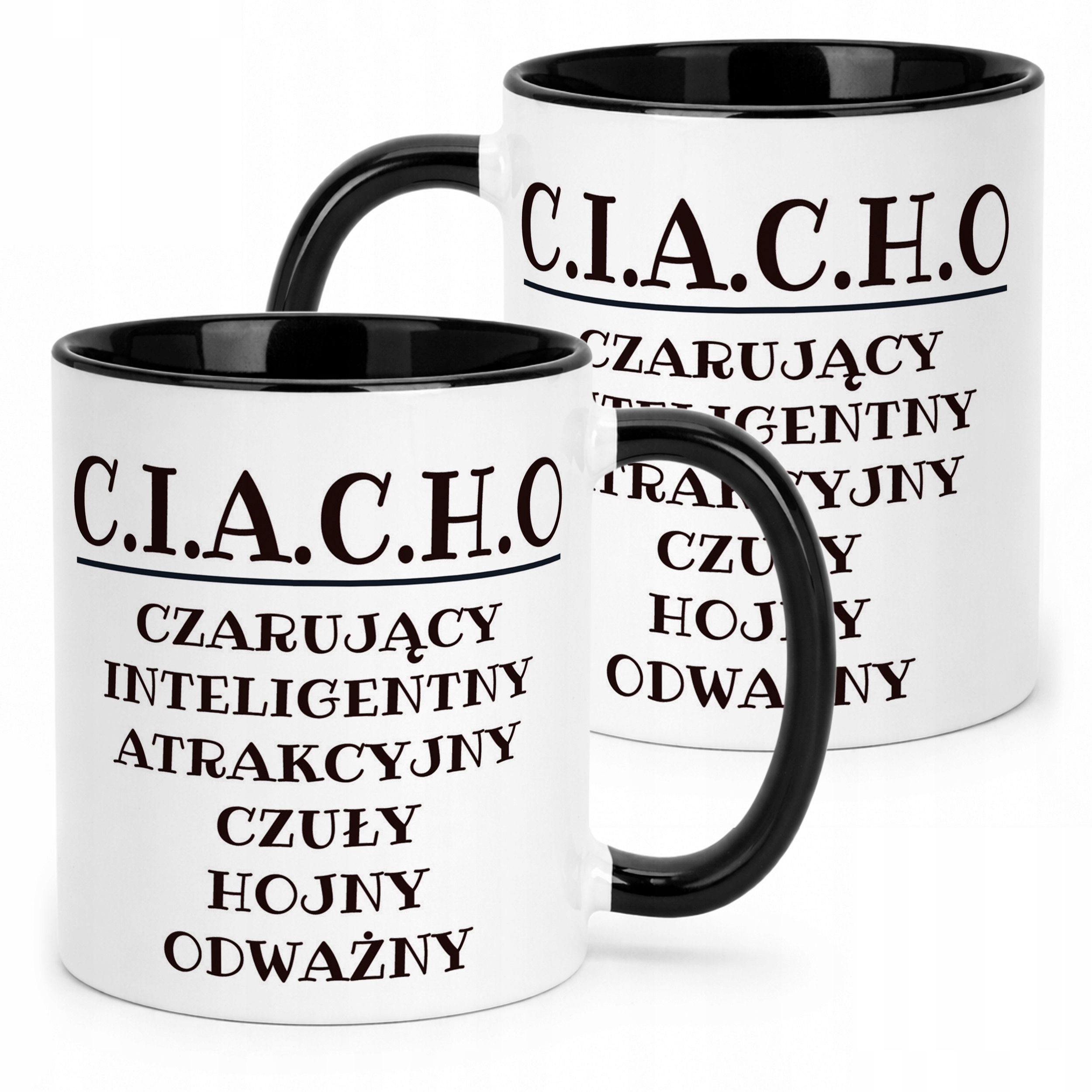 Kubek Czarny C.I.A.C.H.O Dla Mężczyzny Śmieszny Zabawny Prezent