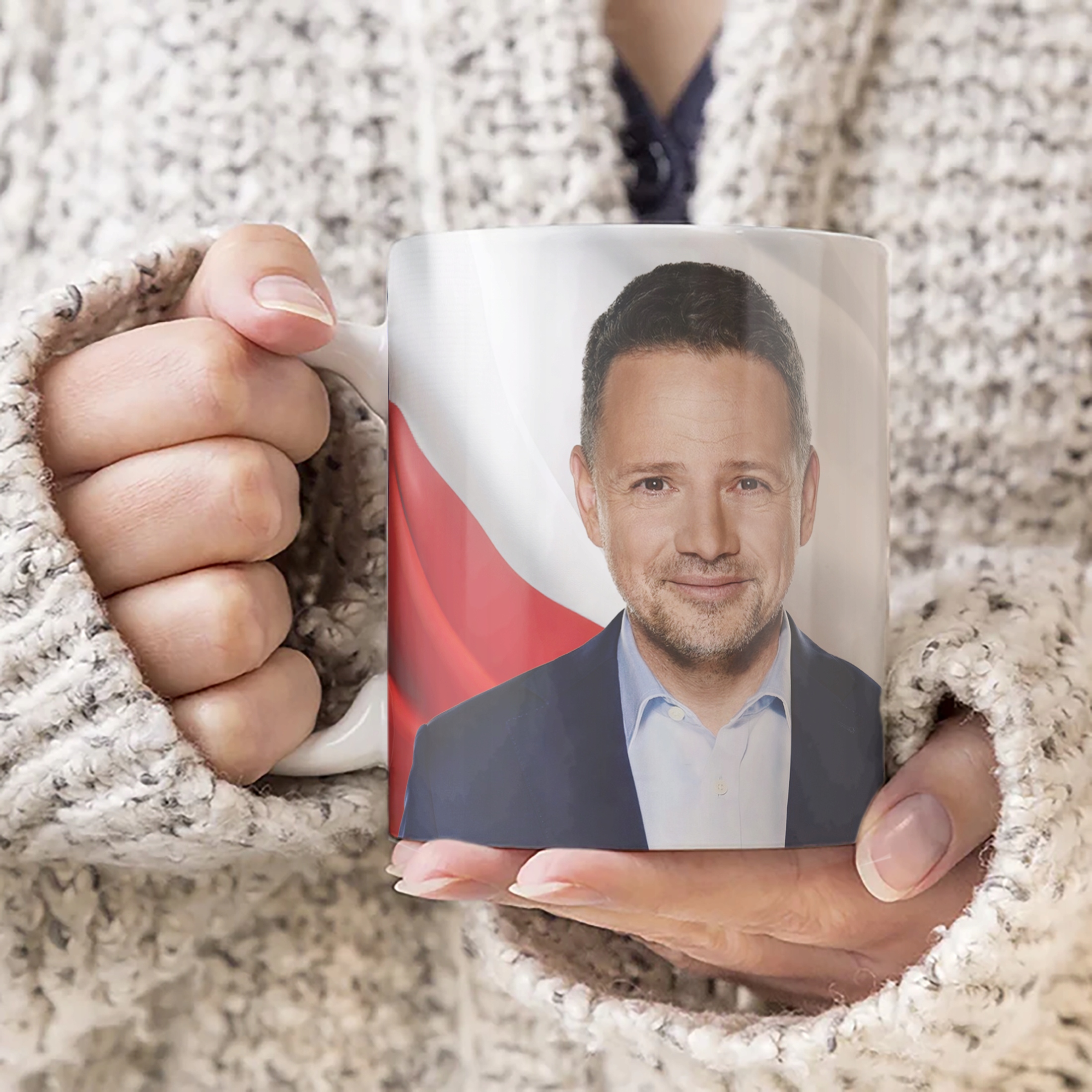 Kubek ceramiczny Rafał Trzaskowski Ma Mój Głos #Trzaskowski2025 PO