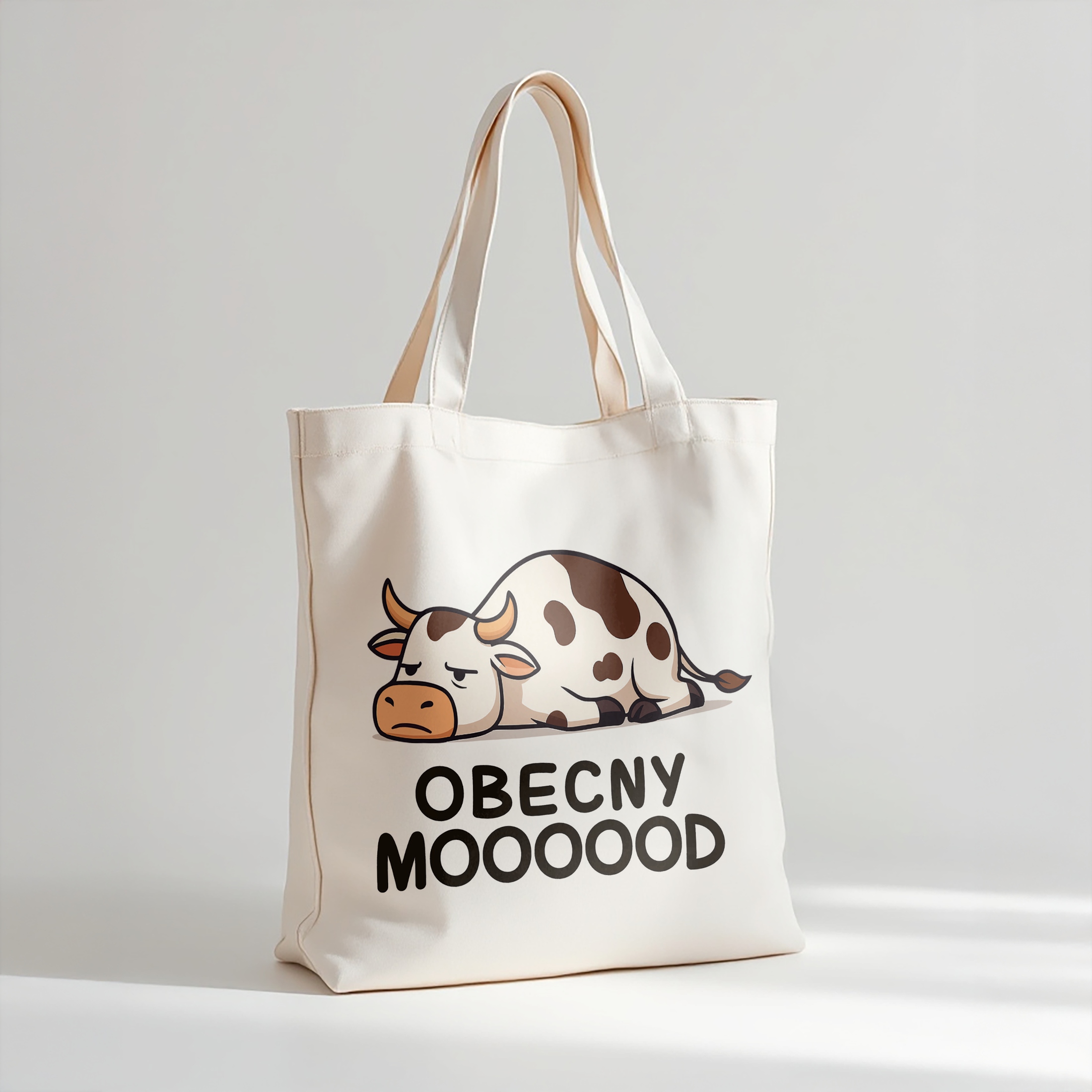 Torba bawełniana premium Obecny Mooood Zabawny Prezent