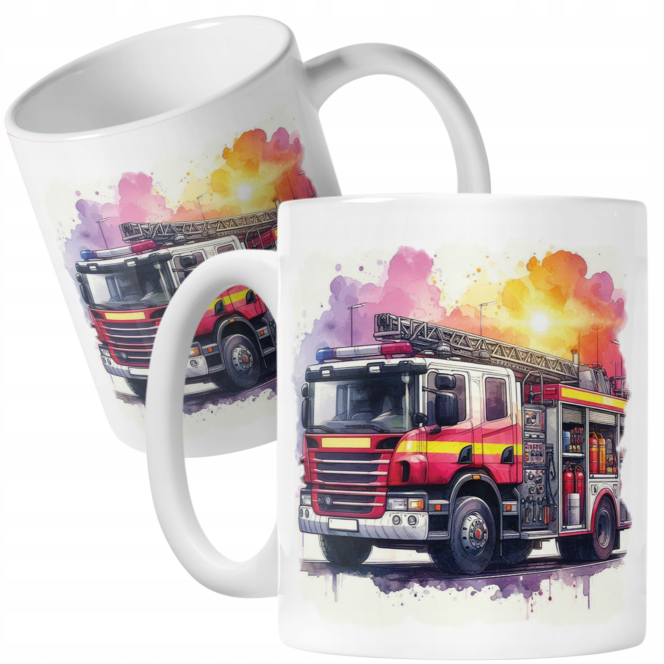Kubek ceramiczny Dla Strażaka Wóz Strażacki Prezent Upominek