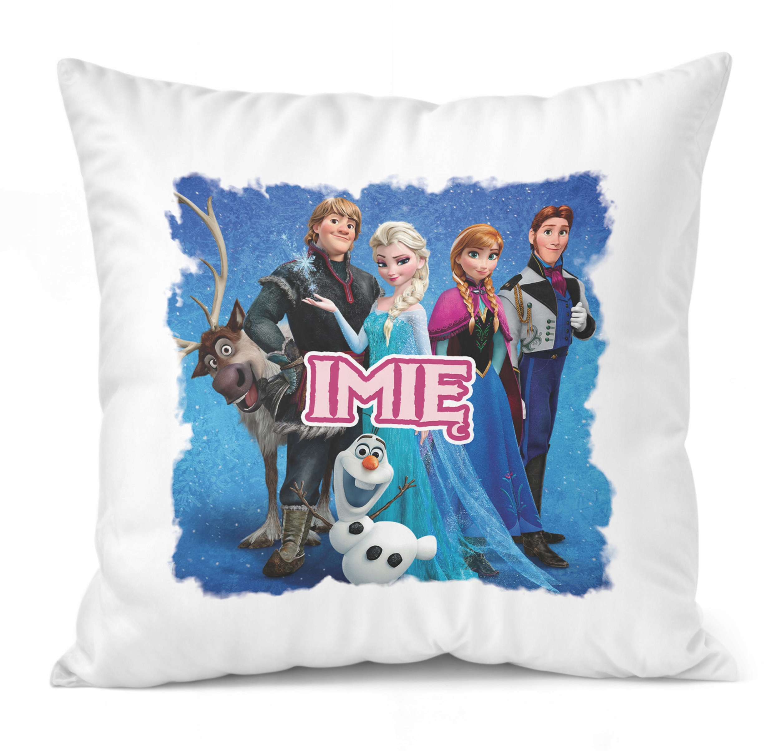 Zestaw Personalizowany Kubek + Poduszka 38×38 cm Kraina Lodu Dla Dzieci
