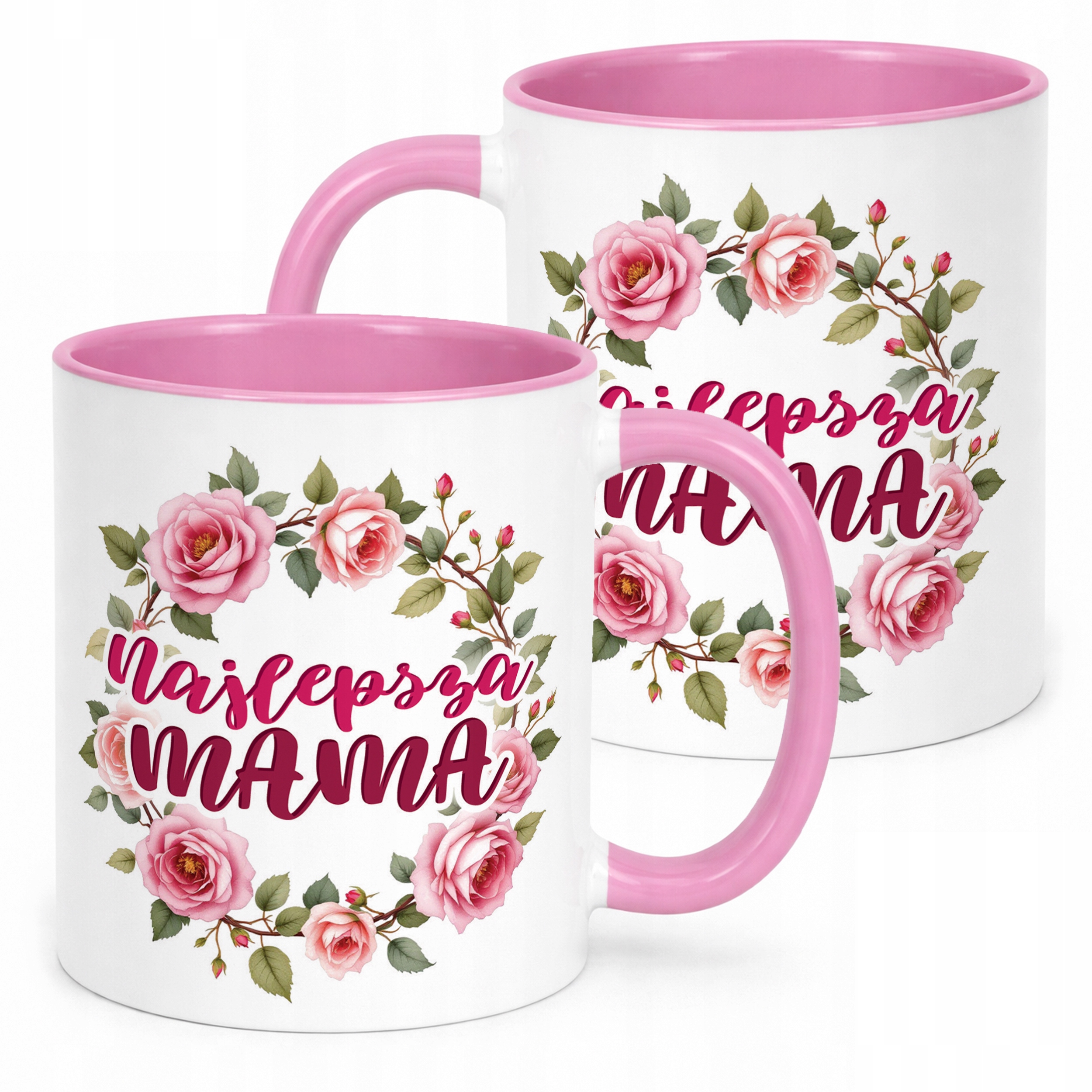 Kubek Różowy Dzień Matki Dla Mamy Prezent Upominek Najlepsza Mama