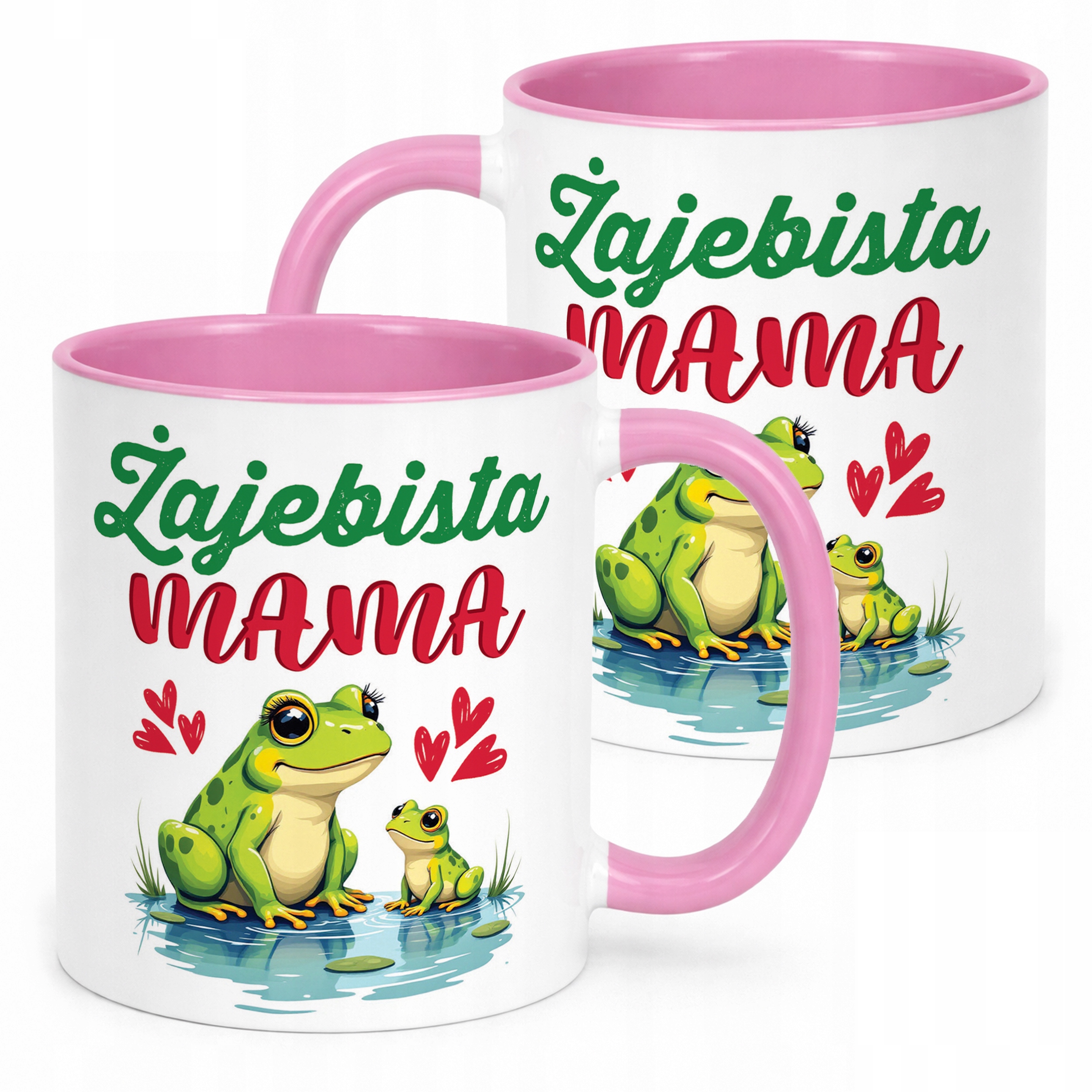 Kubek Różowy Dzień Matki Dla Mamy Prezent Upominek Żajebista Mama