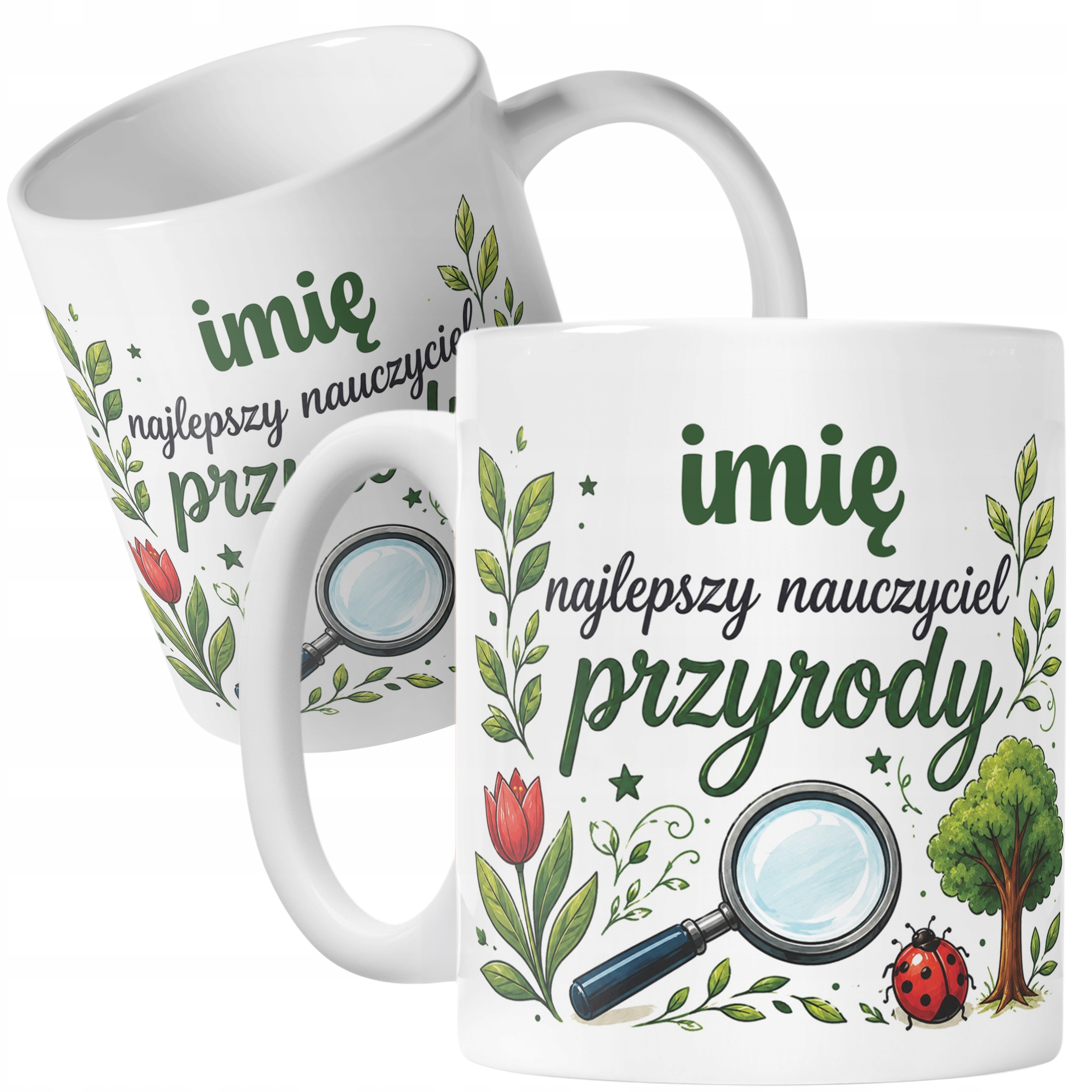 Kubek z Imieniem Dzień Nauczyciela Zakończenie Roku Przyroda Prezent