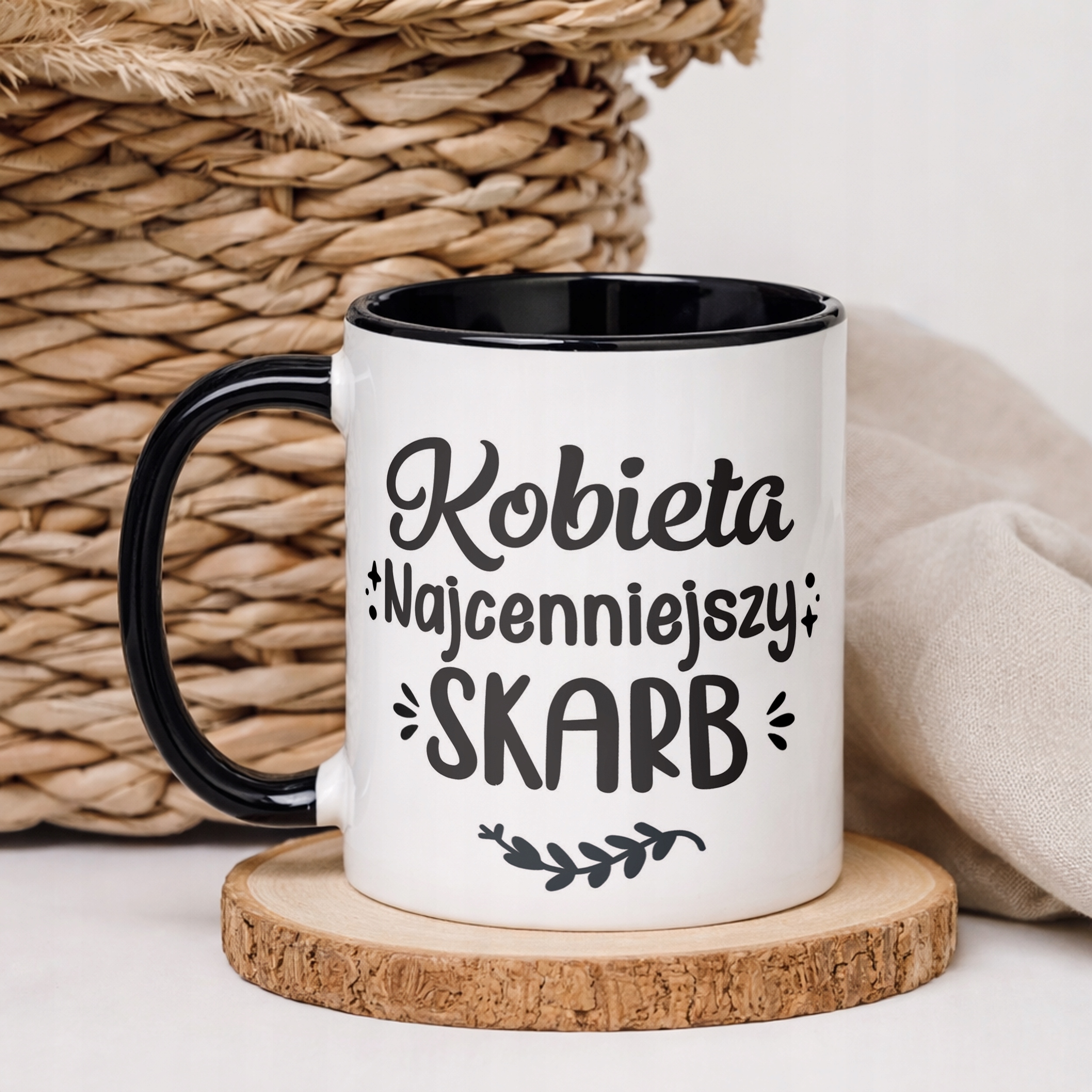 Kubek Czarny Dzień Kobiet Dla Kobiety Dziewczyny Prezent Upominek