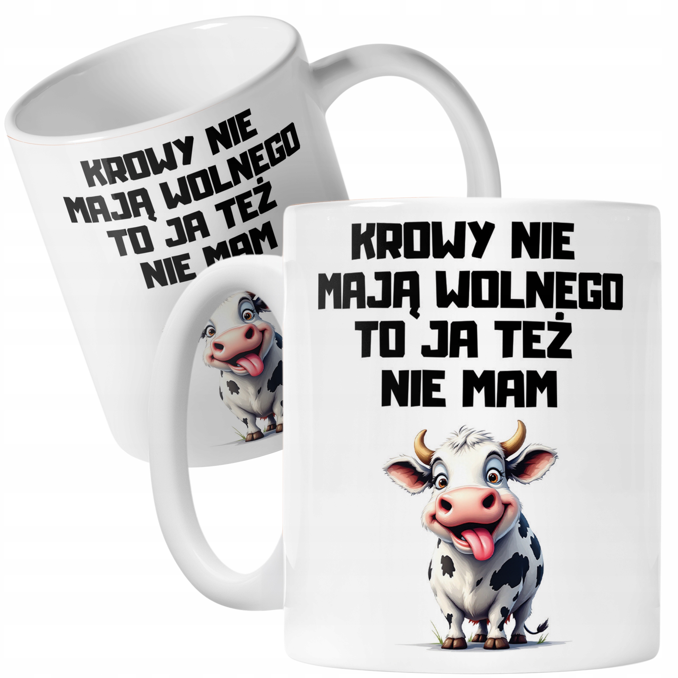 Kubek ceramiczny Rolnik Dla Rolnika Krowa Zabawny Prezent Upominek