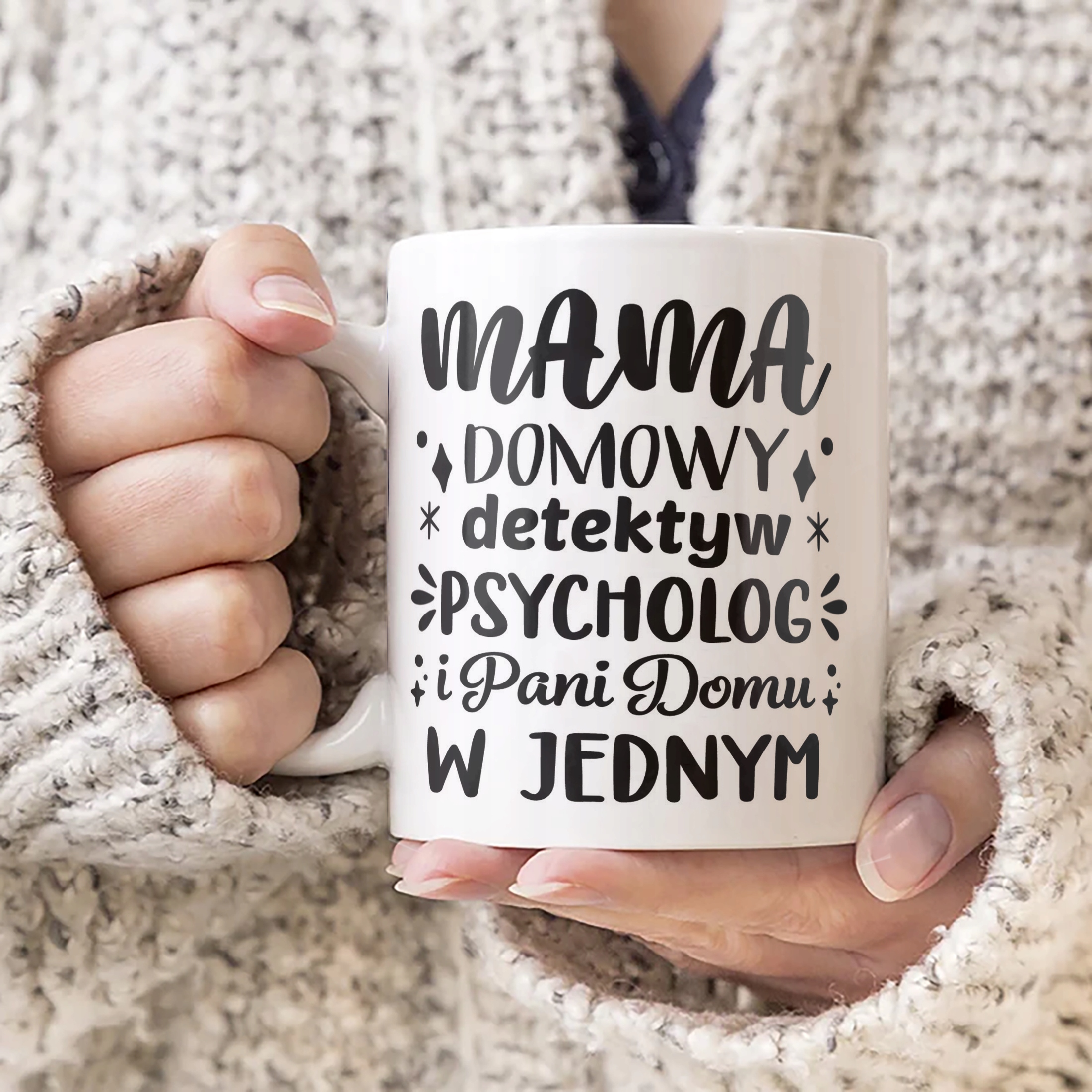 Kubek ceramiczny Dzień Matki Dla Mamy Prezent Domowy Detektyw Psycholog