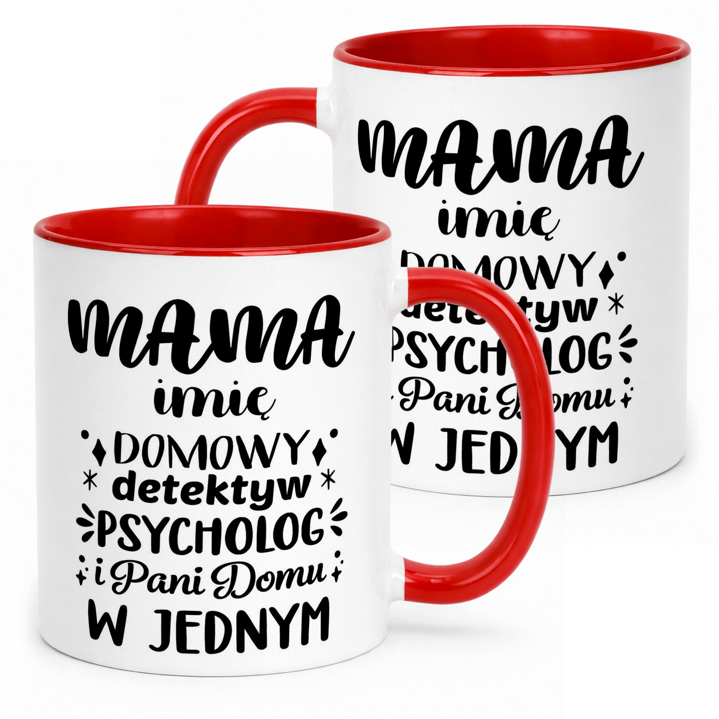 Kubek Czerwony Personalizowany Dzień Matki Dla Mamy Prezent Upominek