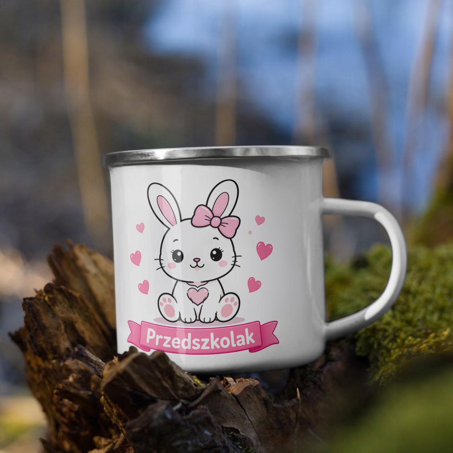 Zestaw Plecak Worek Kubek Emaliowany Z Nadrukiem Przedszkolak Szkoła