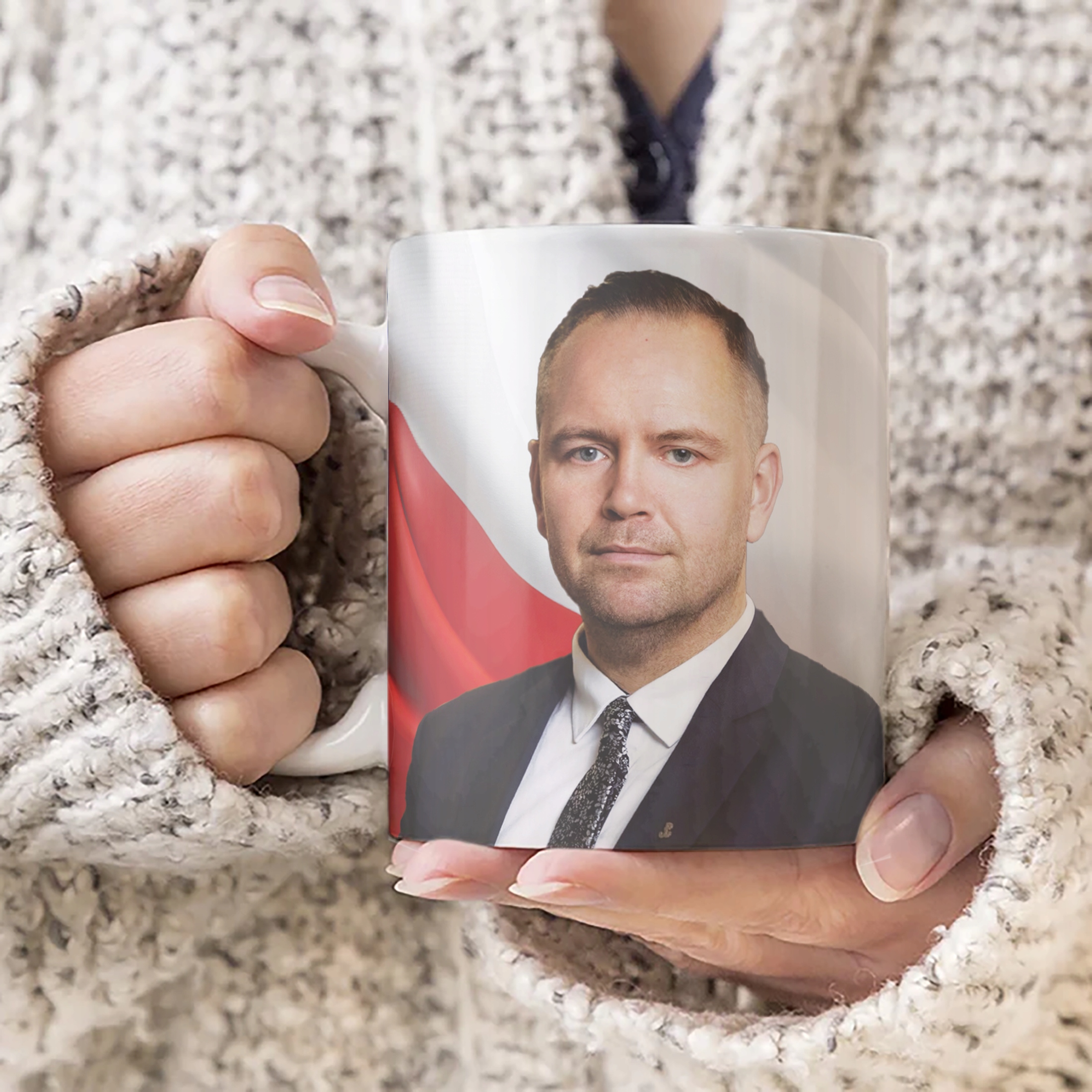Kubek ceramiczny Karol Nawrocki Ma Mój Głos #Nawrocki2025 PiS
