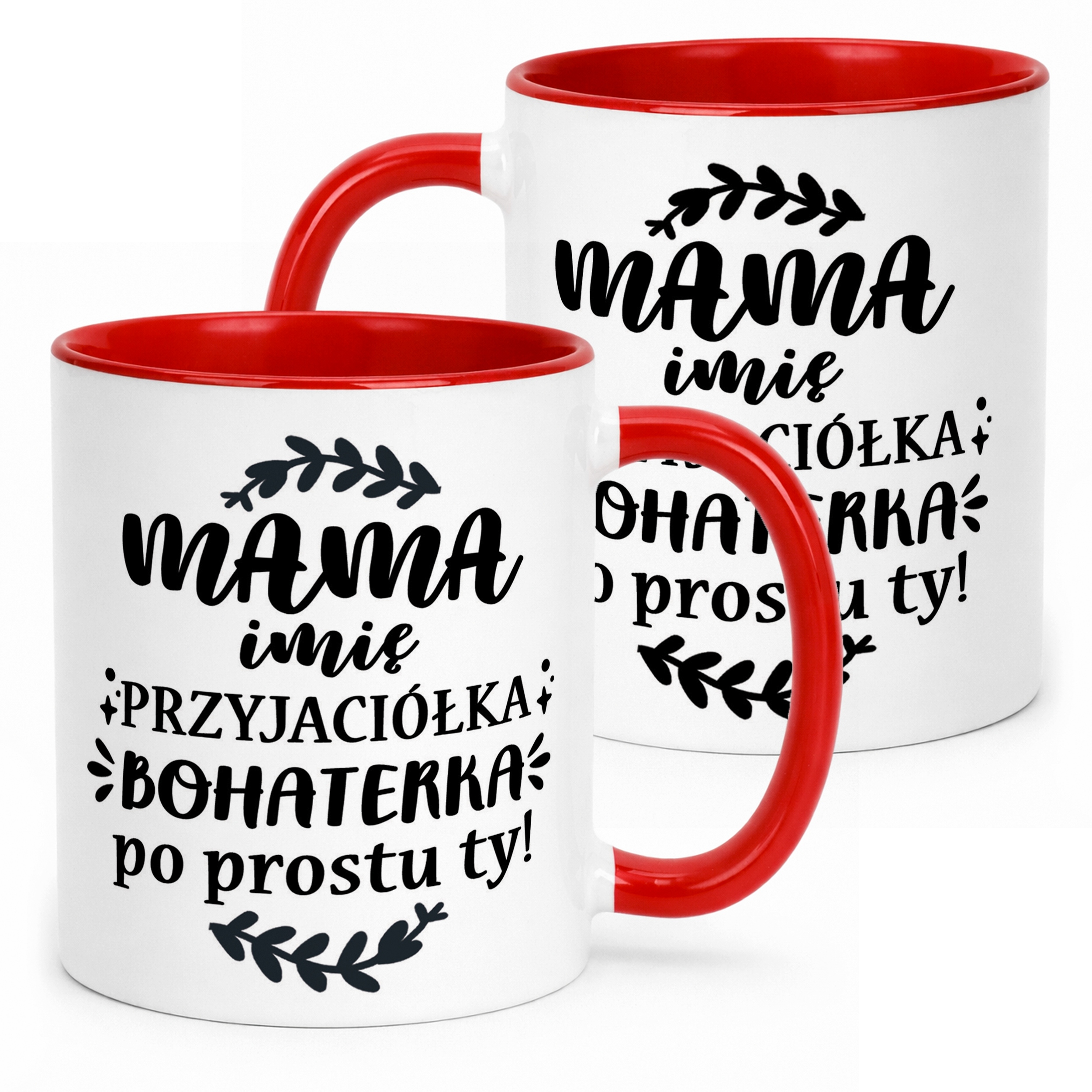 Kubek Czerwony Personalizowany Dzień Matki Dla Mamy Prezent Upominek