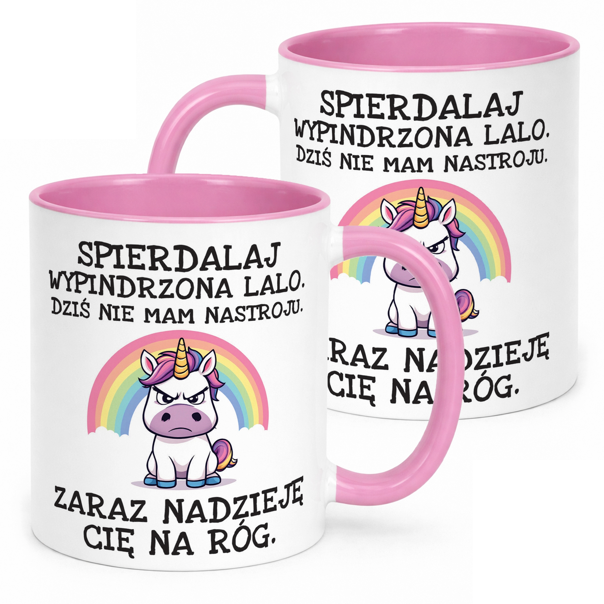 Kubek Różowy Spier*** Wypindrzona Lalo Zabawny Prezent