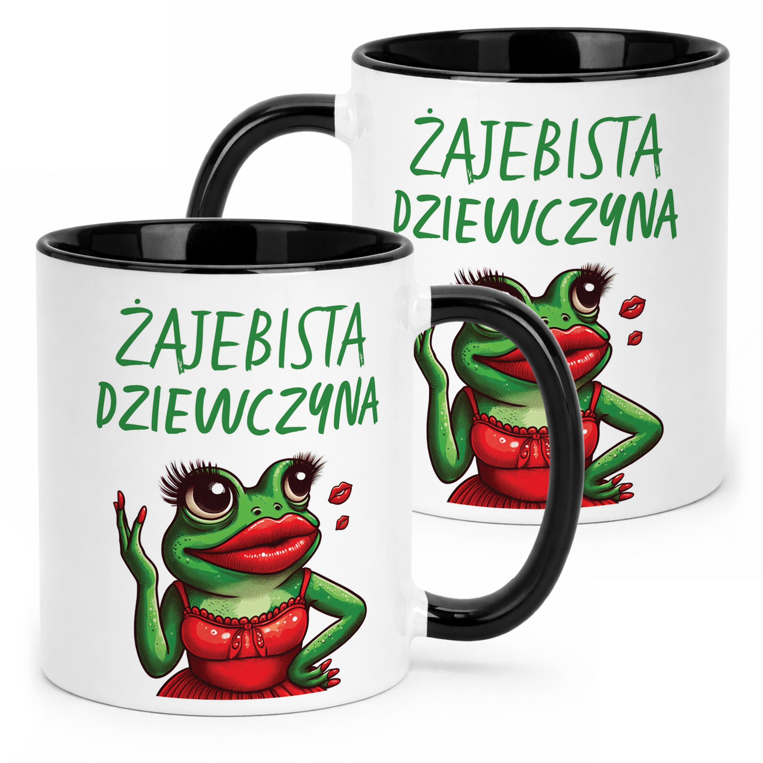 Kubek Czarny Żajebista Dziewczyna Dzień Kobiet Prezent