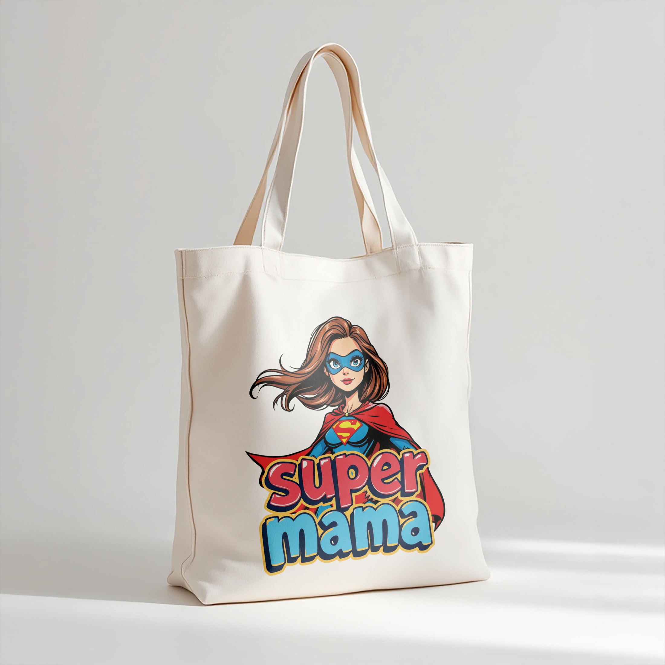 Torba bawełniana premium na zakupy Dzień Matki Prezent Super Mama
