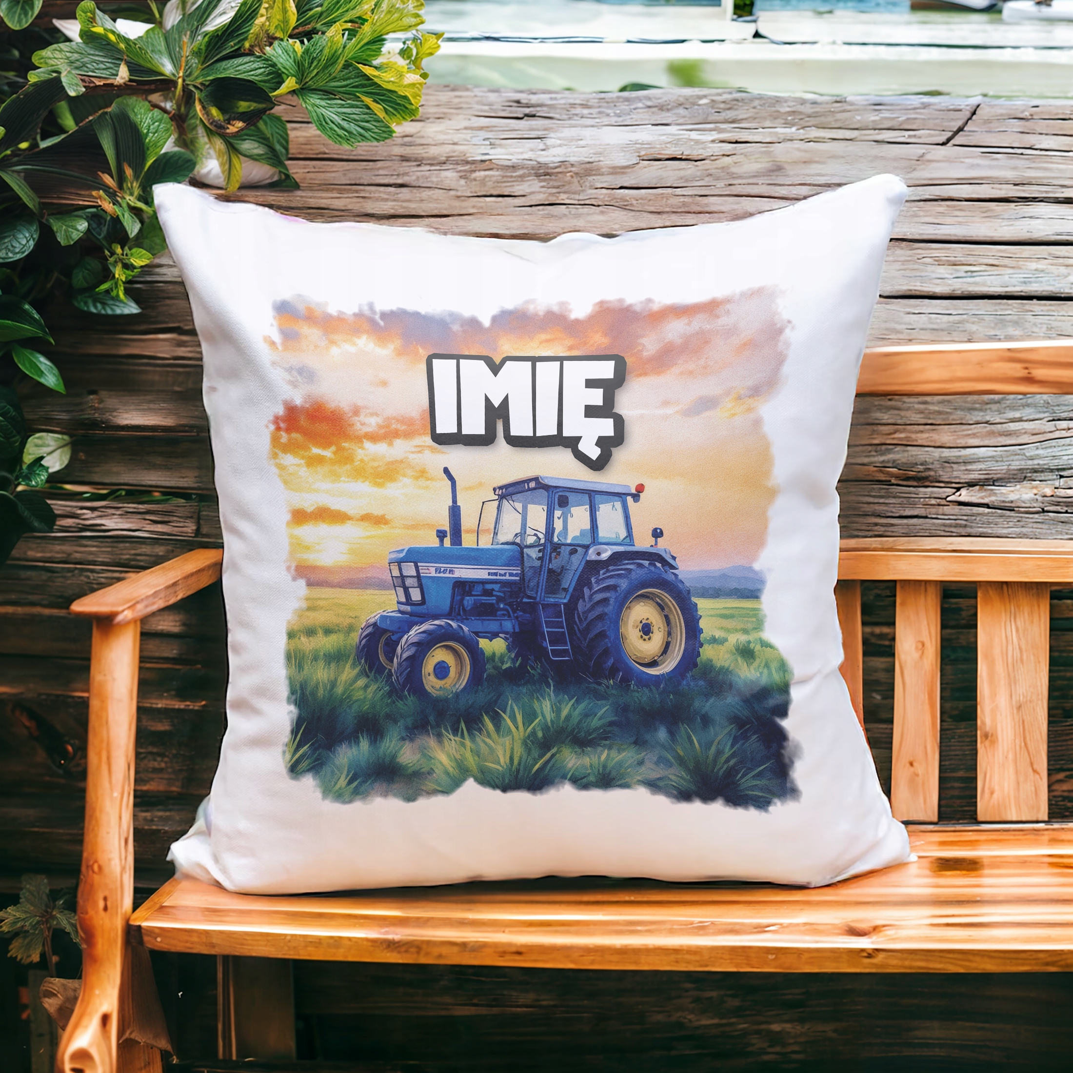 Poduszka 38x38cm Personalizowana Dla Fanów Traktorów Rolników Dla Dzieci