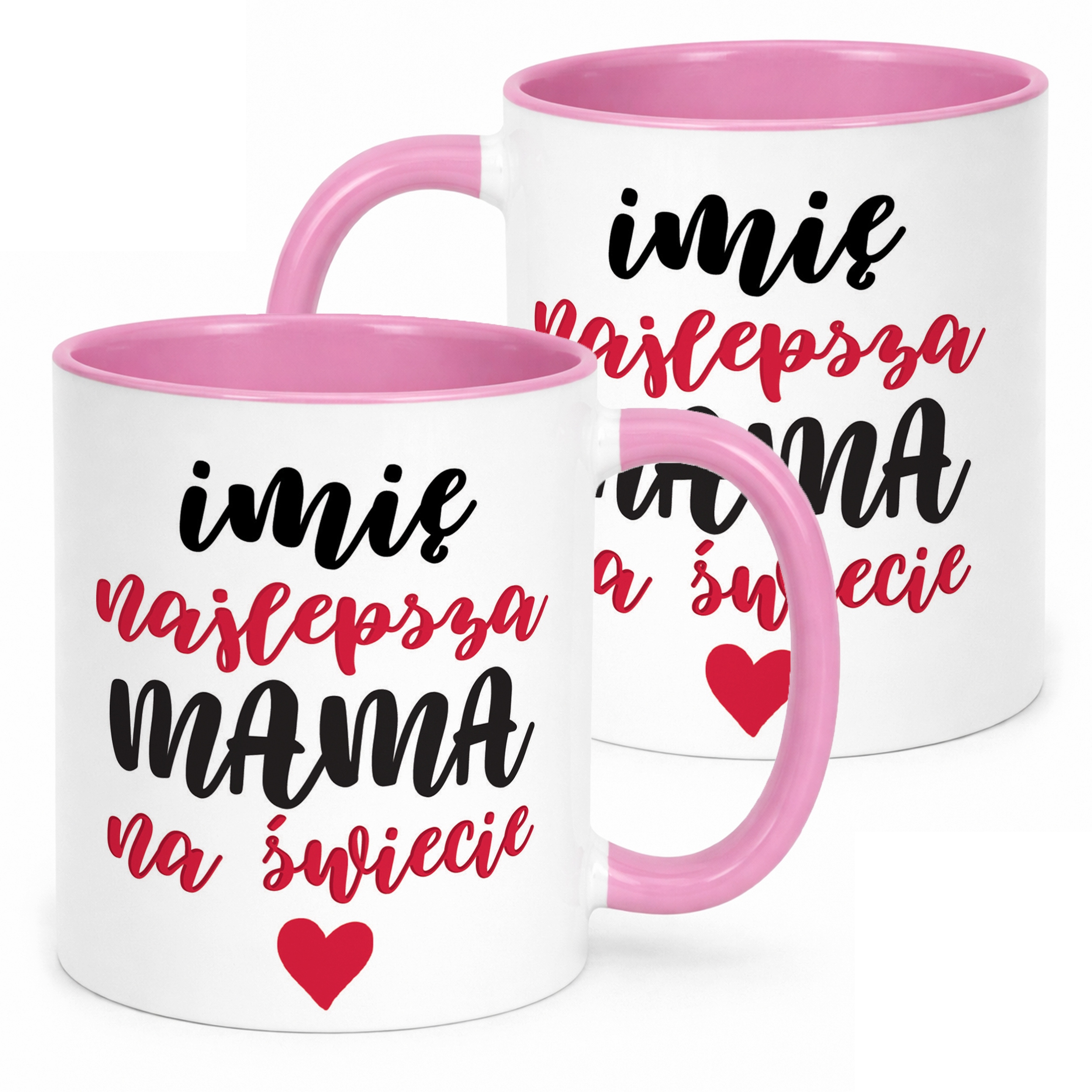 Kubek Różowy Personalizowany Dzień Matki Dla Mamy Prezent Upominek