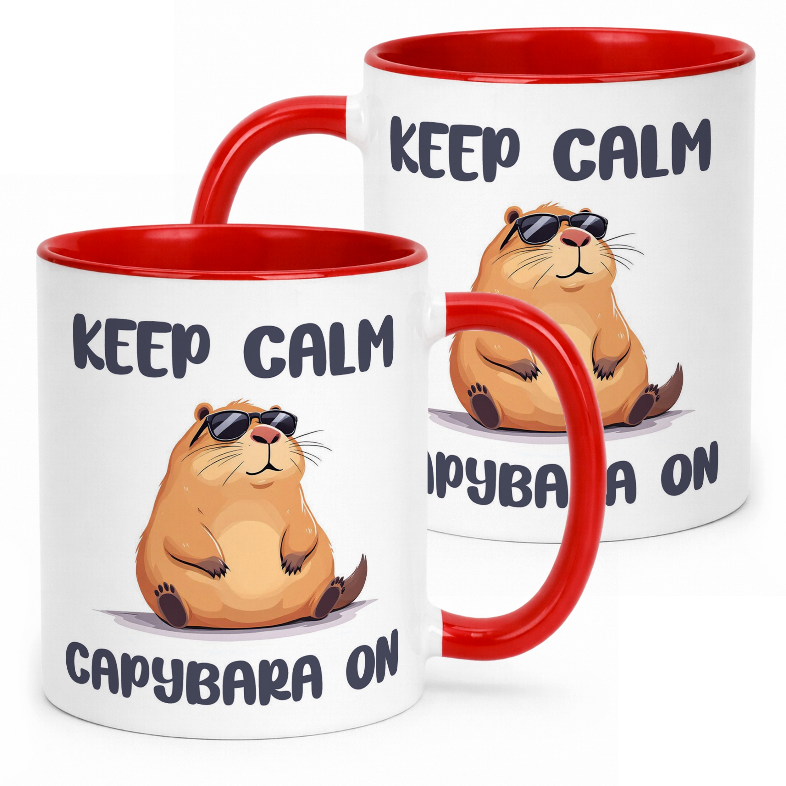Kubek ceramiczny Kapibara Capybara Zwierzak Słodki Dla Dzieci Prezent