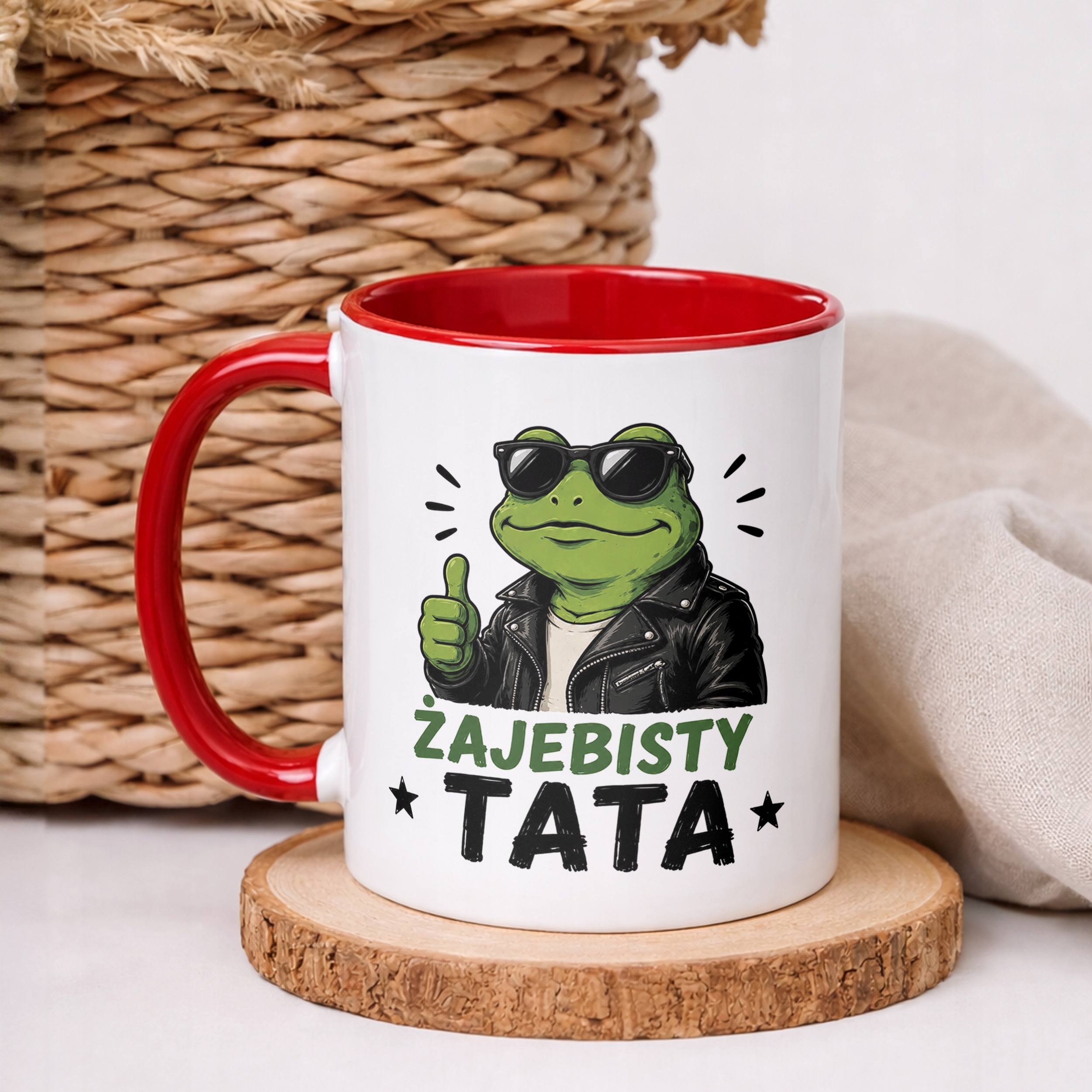 Kubek Czerwony Dzień Ojca prezent dla taty miły upominek