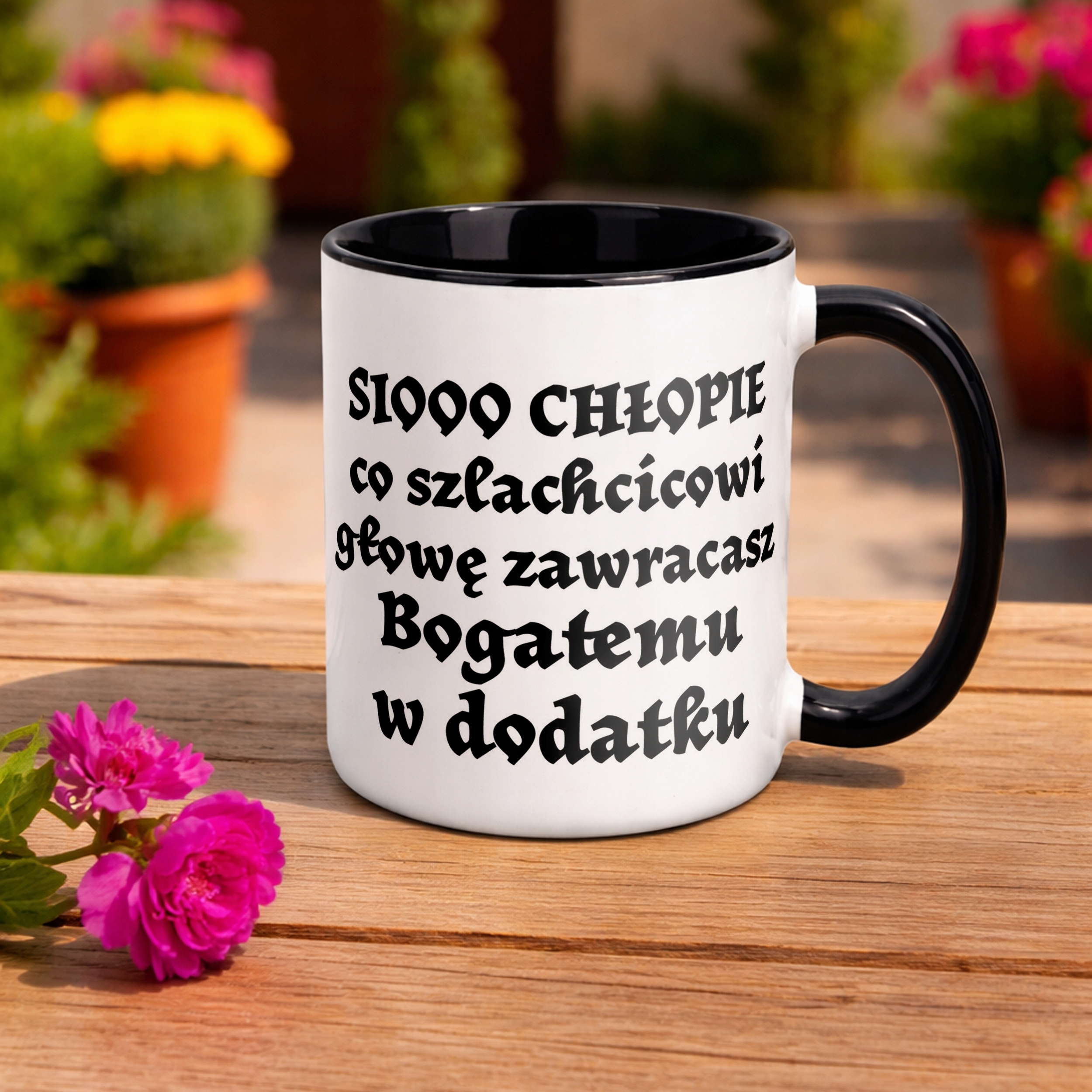 Kubek Czarny 1670 Sio Chłopie Dla Fanów Serialu Prezent