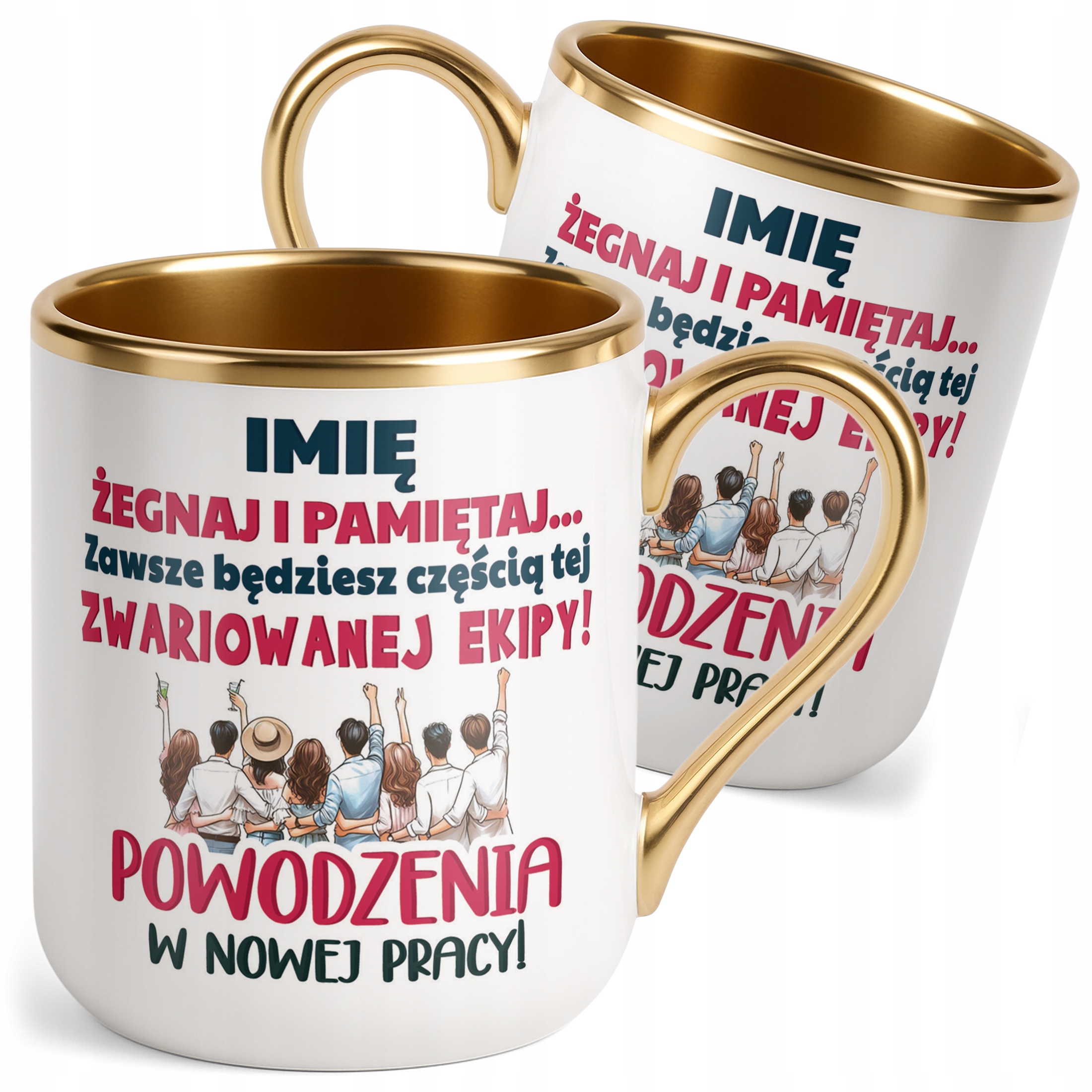 Kubek Premium Złoty Personalizowany Pożeganie Odejście z Pracy Prezent