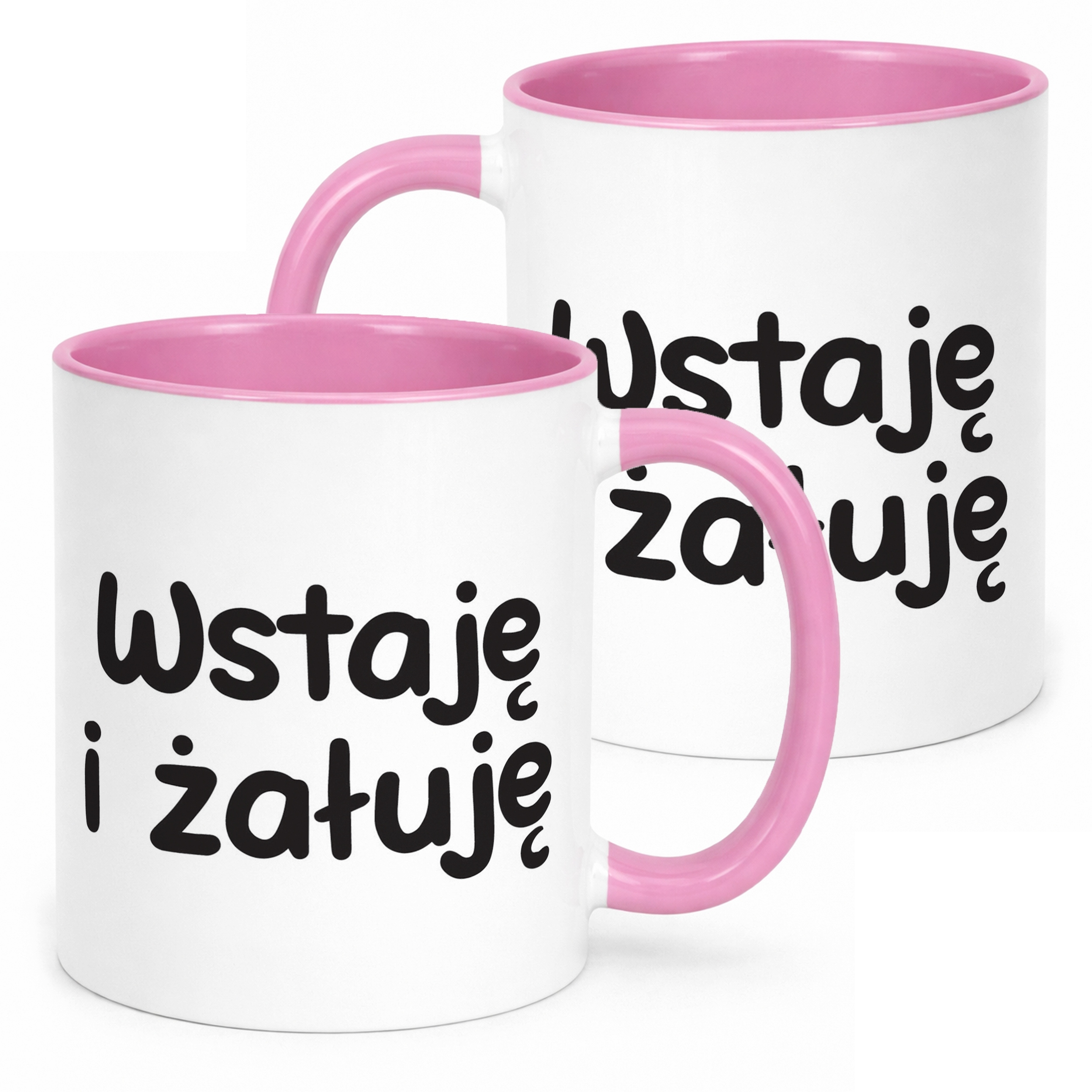 Kubek Różowy Wstaje i Żałuję Śmieszny Zabawny Prezent