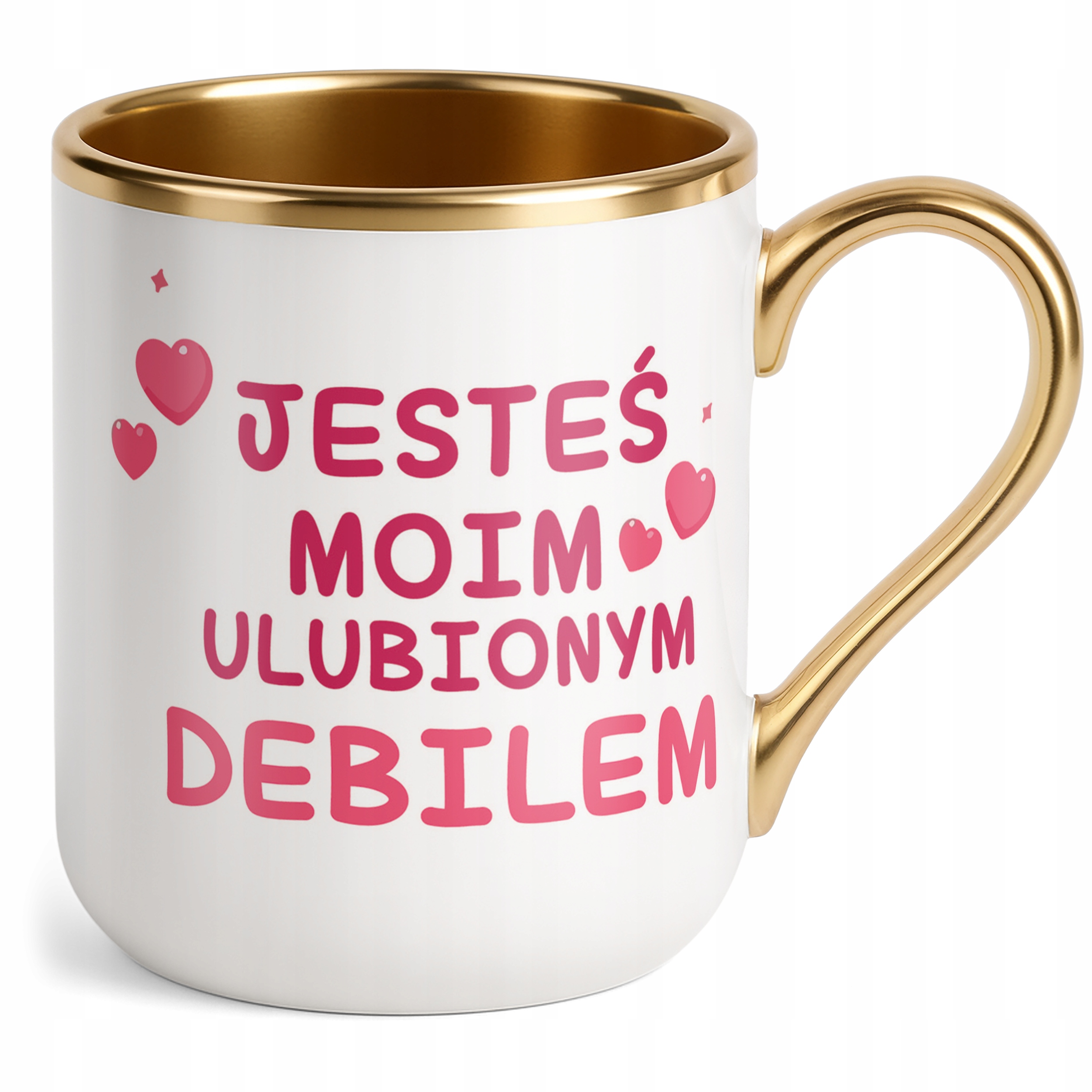 Kubek Premium Złoty Na Walentynki Kocham Cię Prezent Upominek