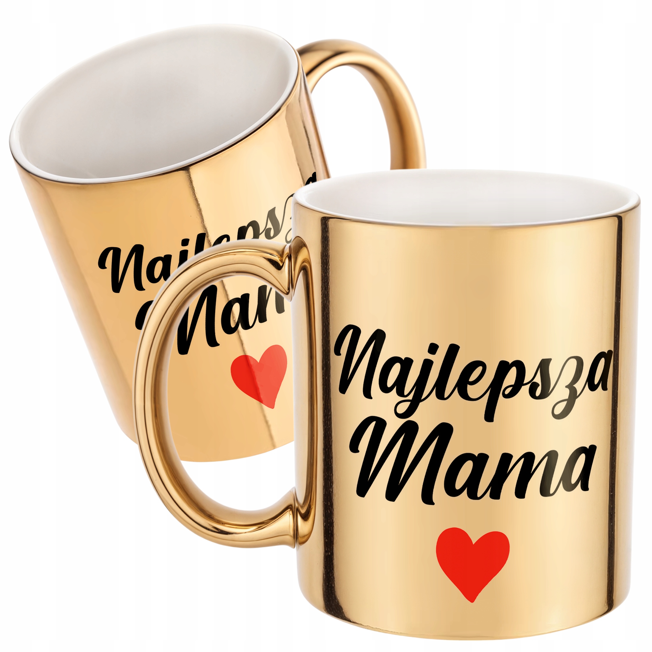 Złoty Kubek ceramiczny Dzień Matki Dla Mamy Najlepsza Mama