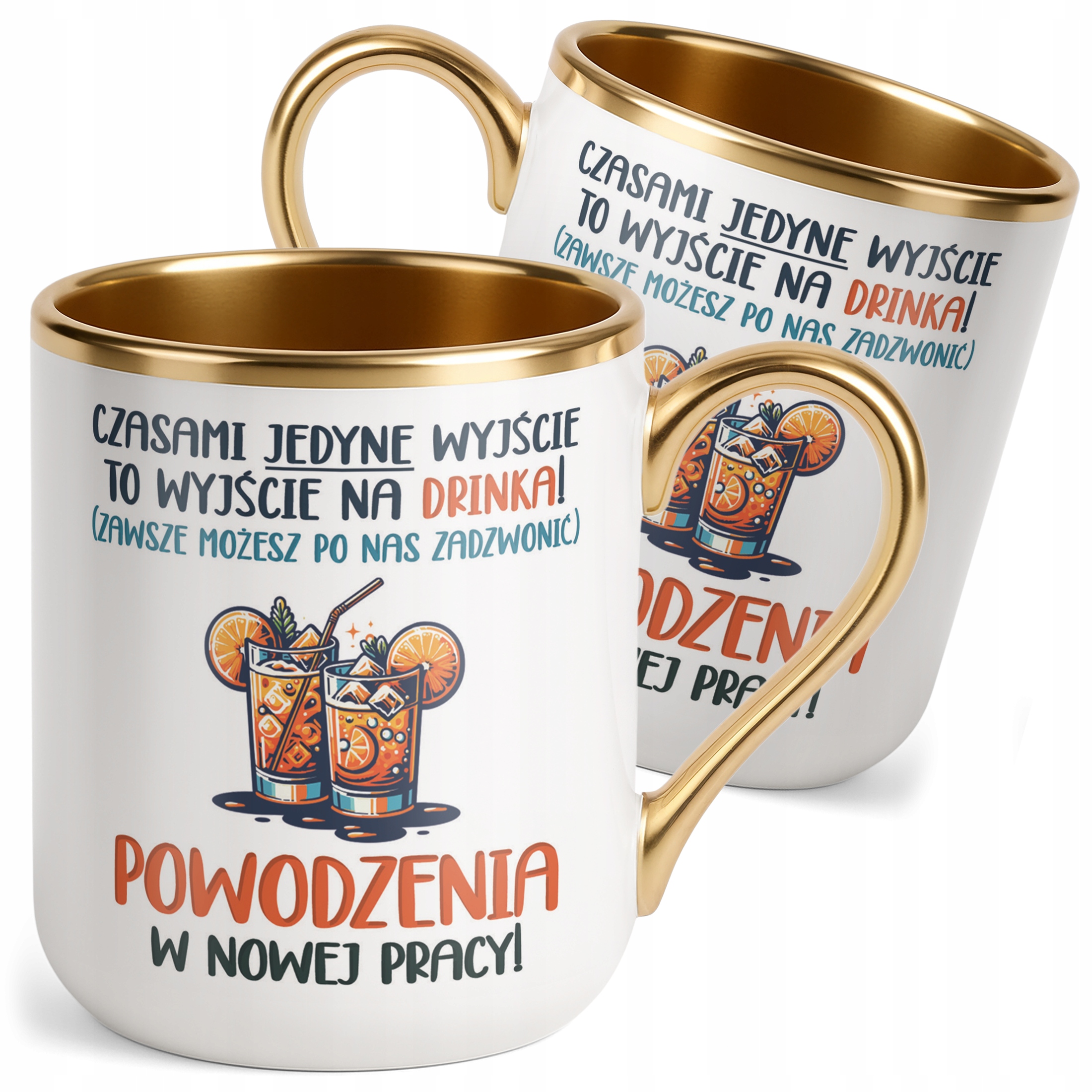 Kubek Premium Złoty Pożeganie Odejście z Pracy Prezent Upominek