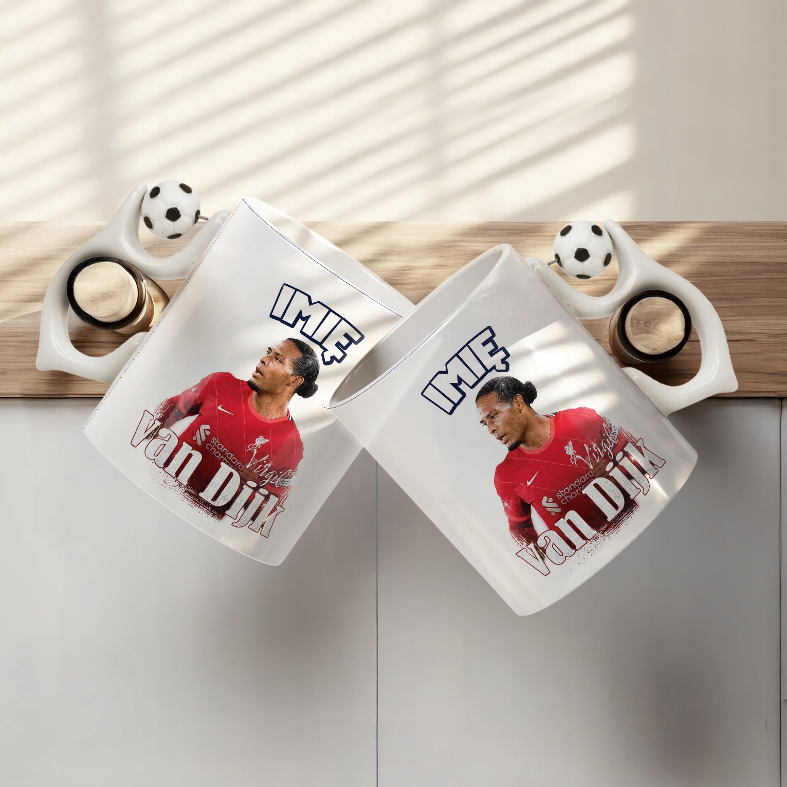 Kubek piłkarski personalizowany Virgil van Dijk dla kibiców Liverpool