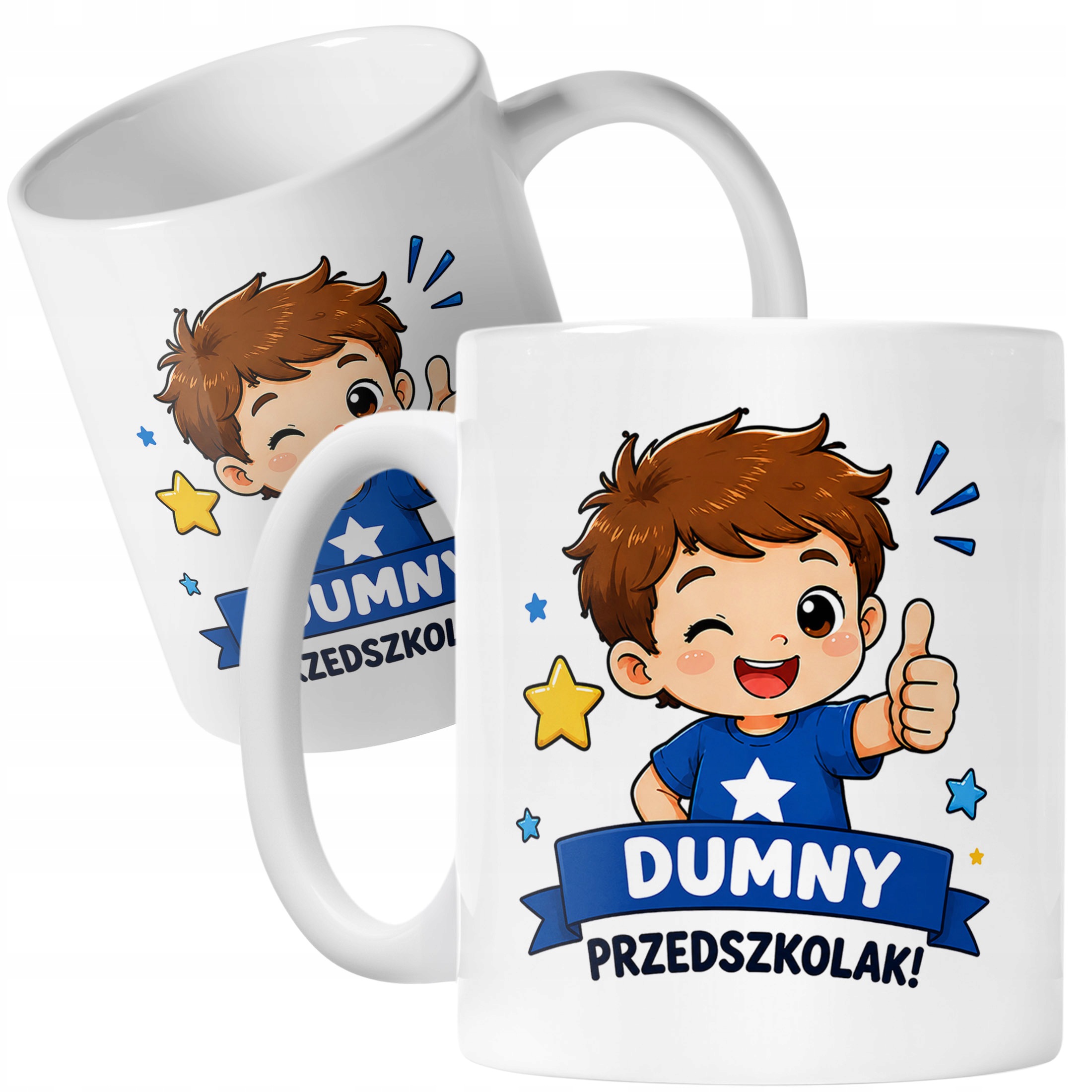 Biały Kubek z nadrukiem Przedszkolak Szkoła Dla Dzieci Prezent