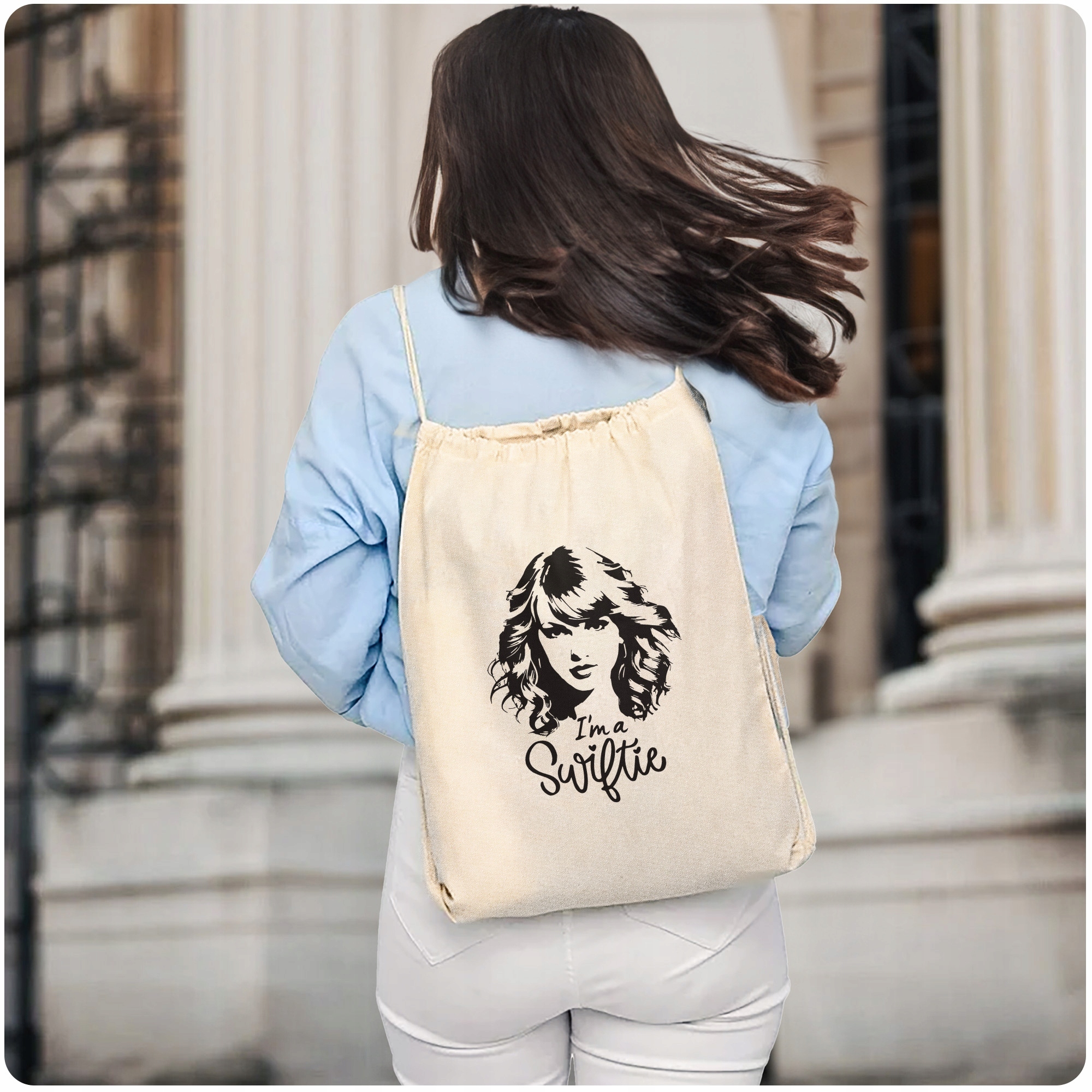 Plecak bawełniany 34×40 Taylor Swift Swiftie Dla Fanów