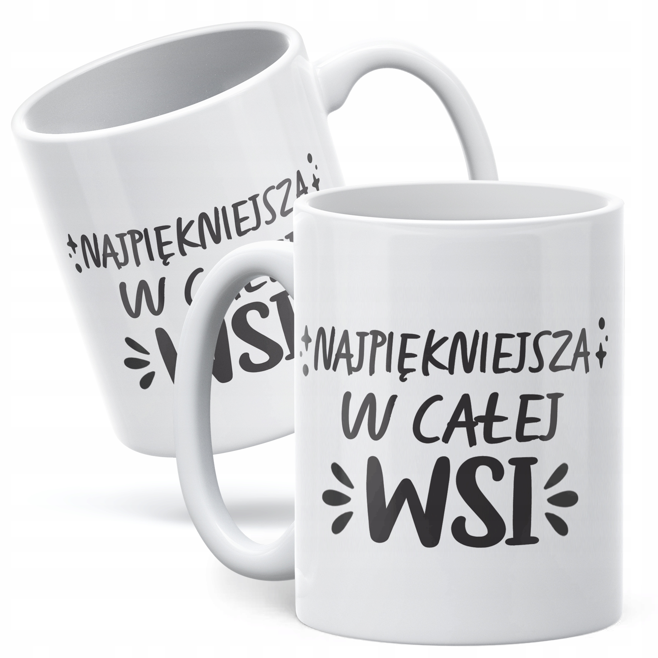 Kubek ceramiczny Dzień Kobiet Najpiękniejsza W Całej Wsi Prezent