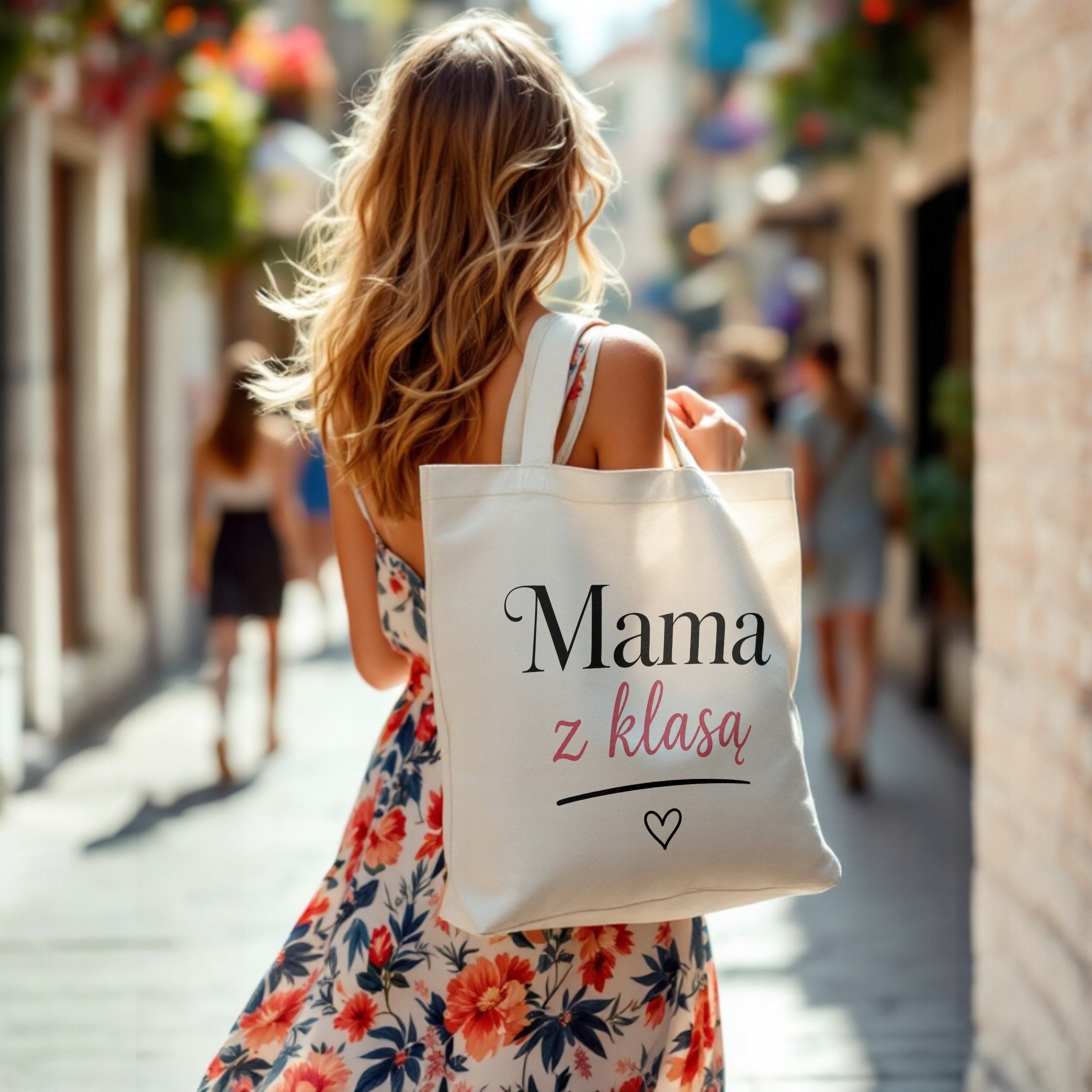 Torba dla mamy bawełniana premium prezent na Dzień Matki fajny prezent