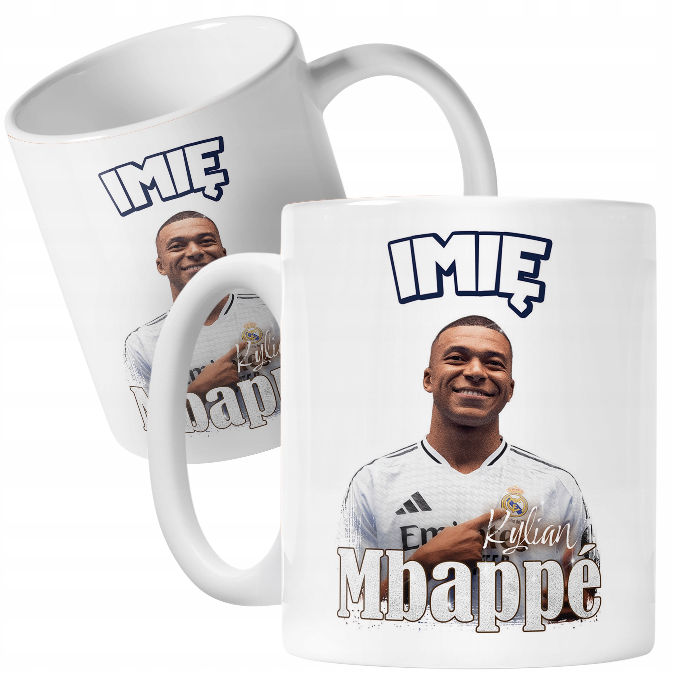Kubek personalizowany Kylian Mbappe dla kibiców Real Madryt Prezent
