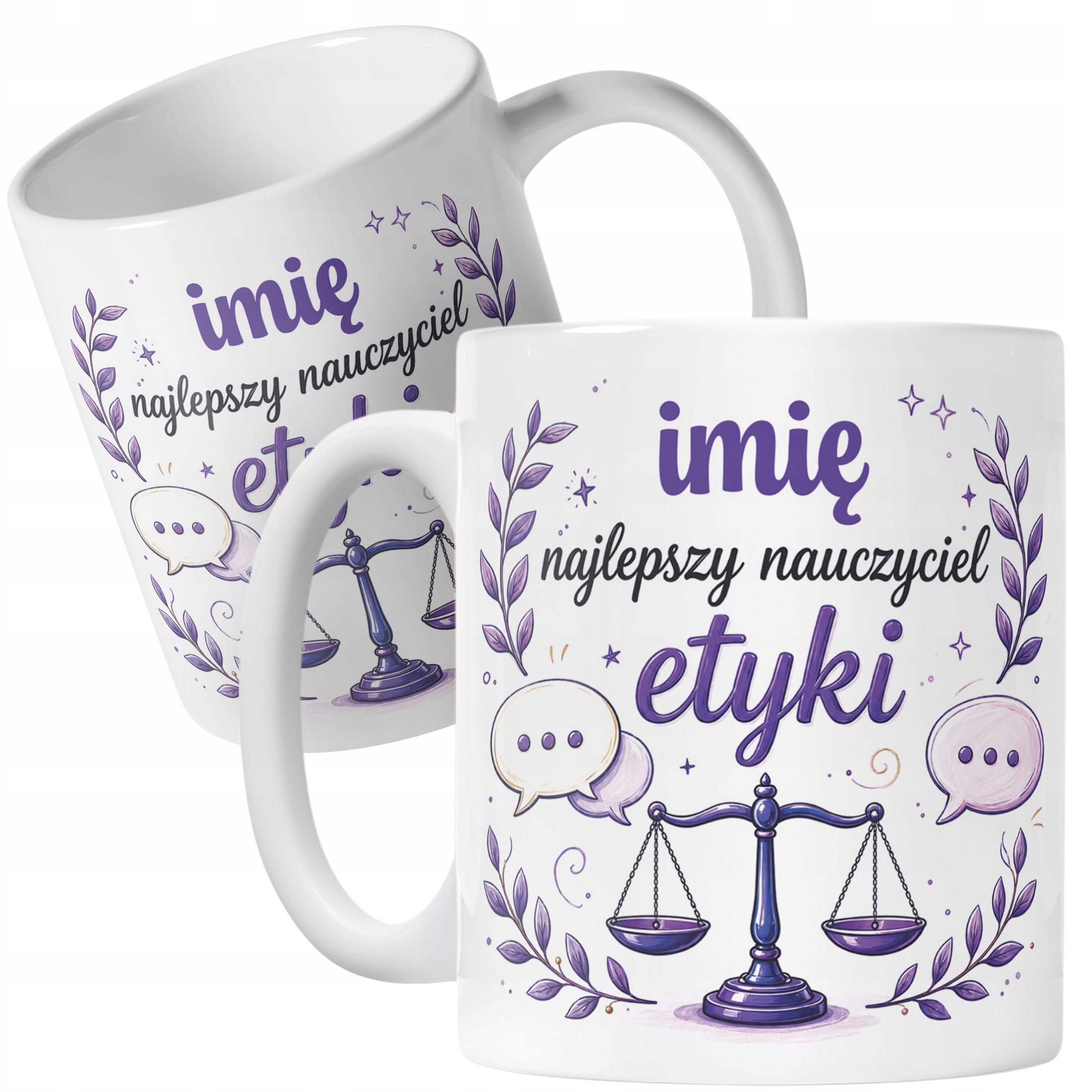 Kubek z Imieniem Dzień Nauczyciela Zakończenie Roku Etyka Prezent