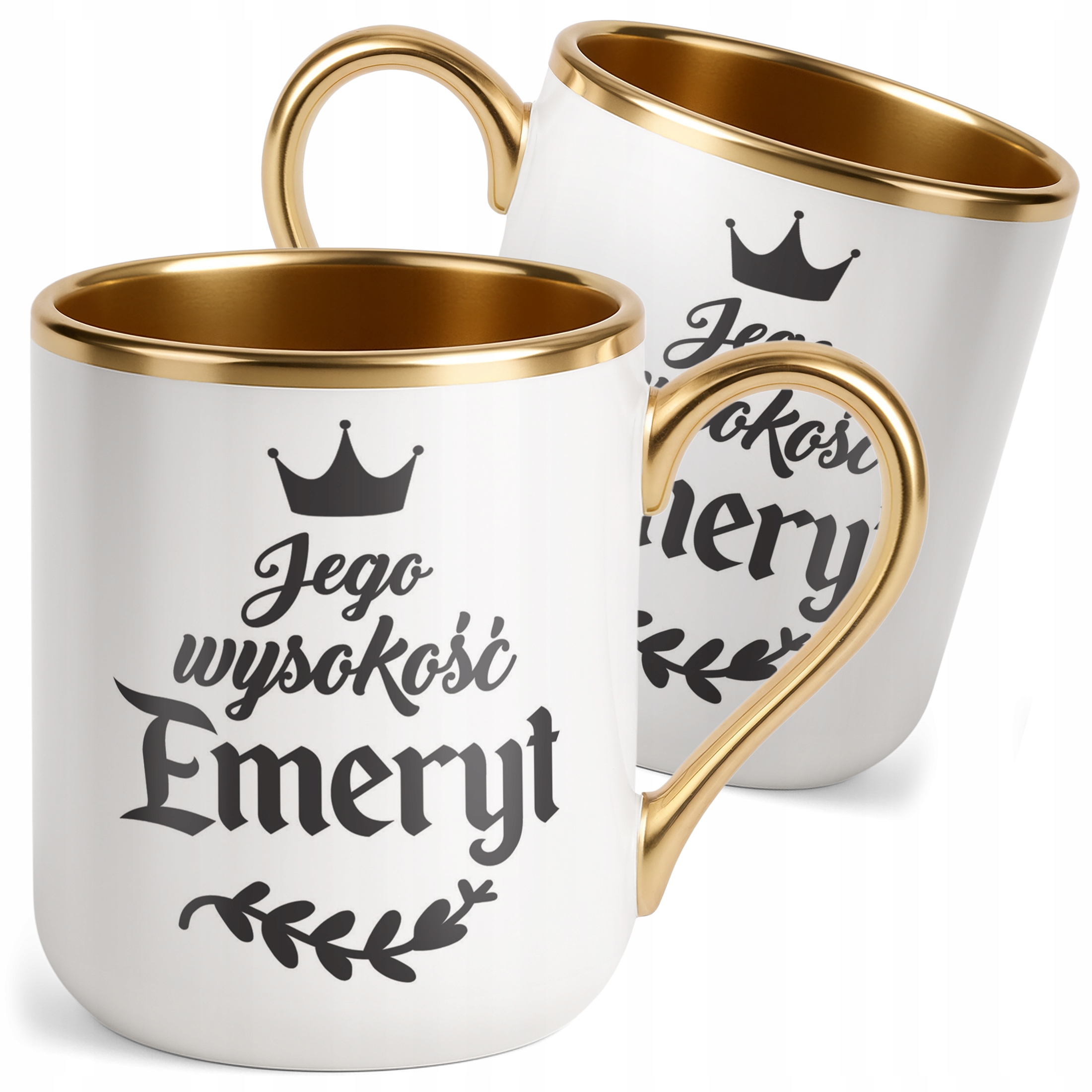 Kubek Premium Złoty Z okazji Emerytury Dla Emeryta Prezent